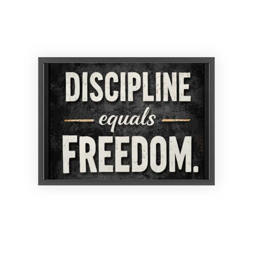 Discipline Equals Freedom Framed Poster