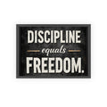 Discipline Equals Freedom Framed Poster
