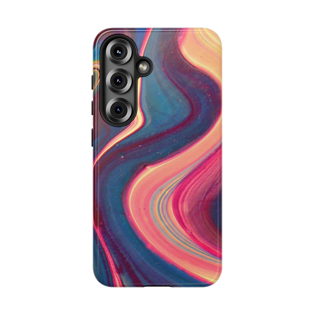 Colorful Wavy Marble Swirl Protective Phone Case