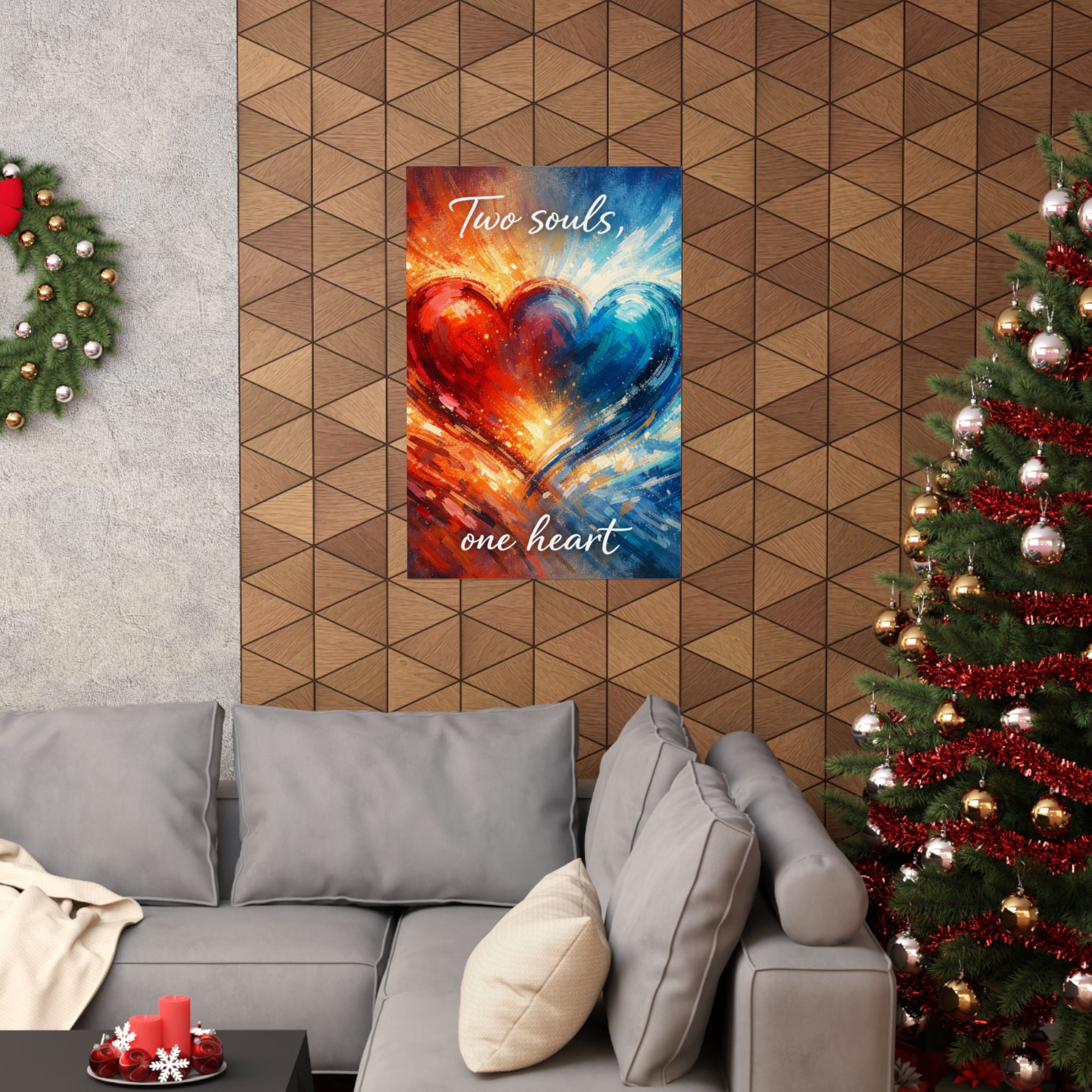 Two Souls One Heart Romantic Matte Poster