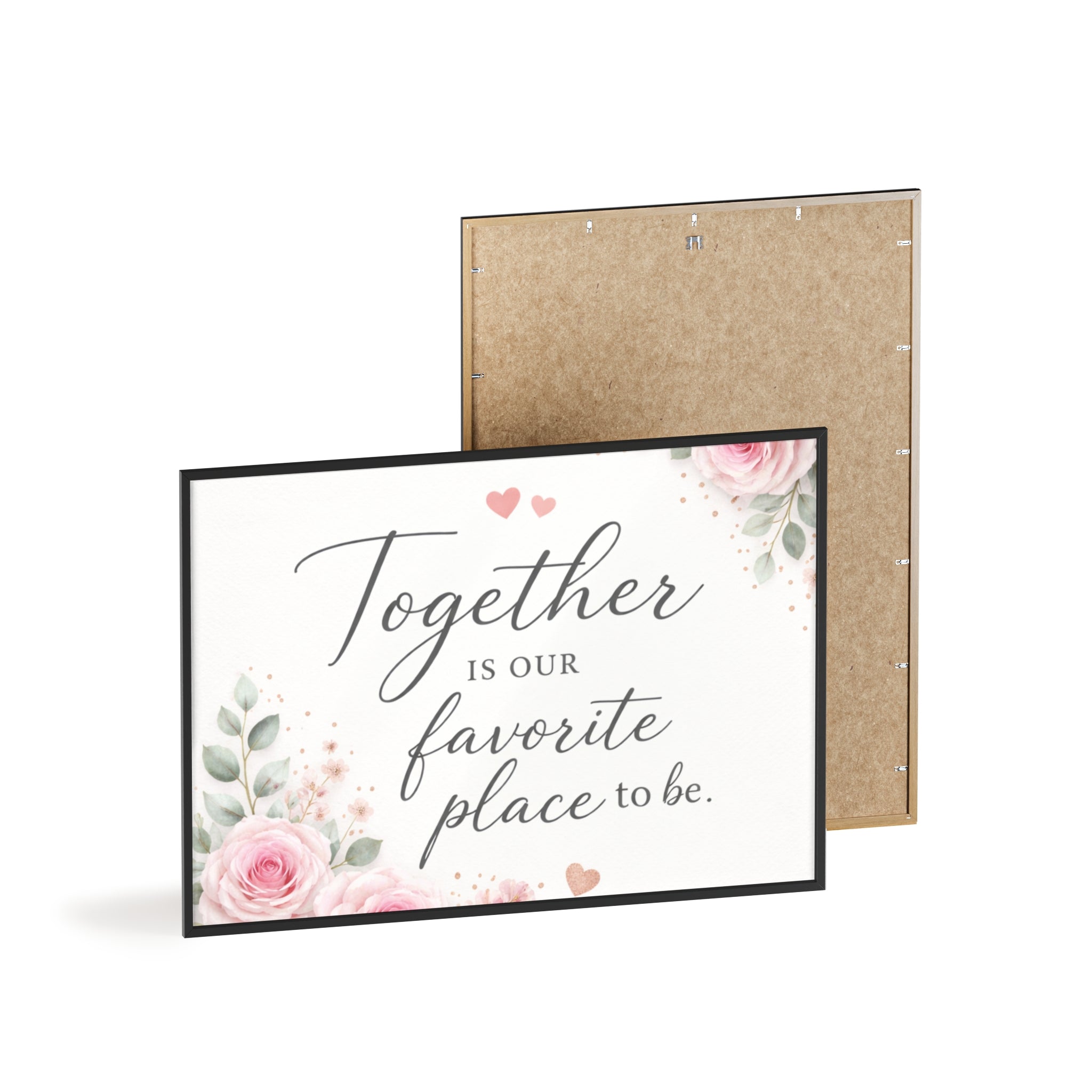 Together Is Our Favorite Place To Be Framed Floral Wall Art