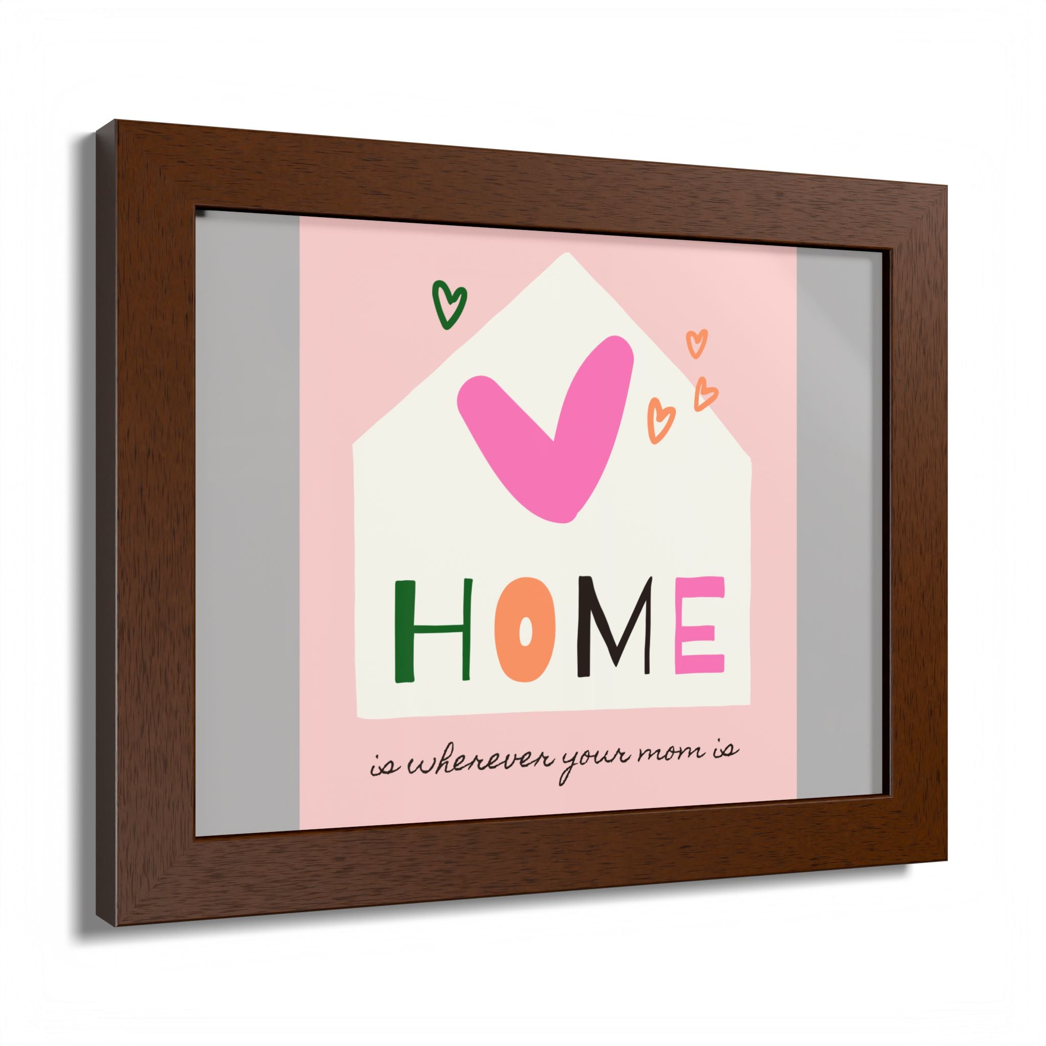 Home Is Wherever Your Mom Is - Framed Poster