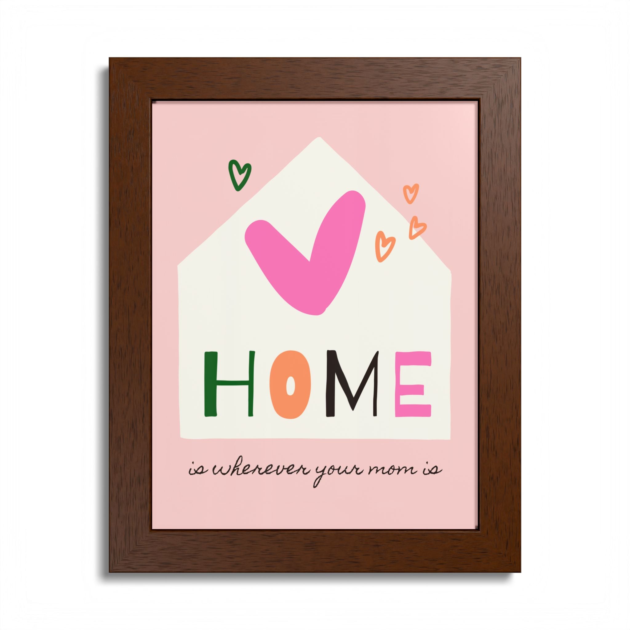 Home Is Wherever Your Mom Is - Framed Poster