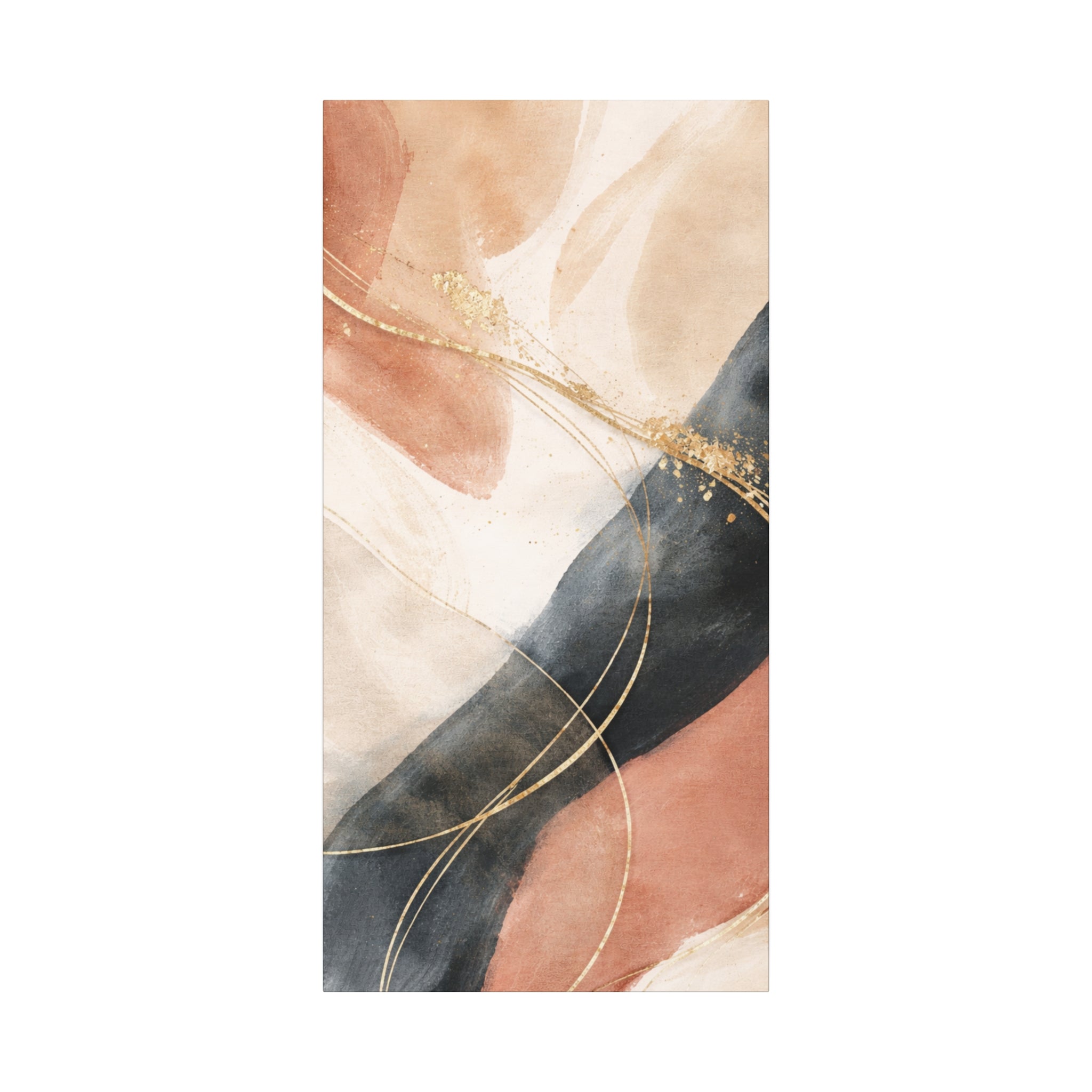 Abstract Blush & Gold Matte Canvas Print