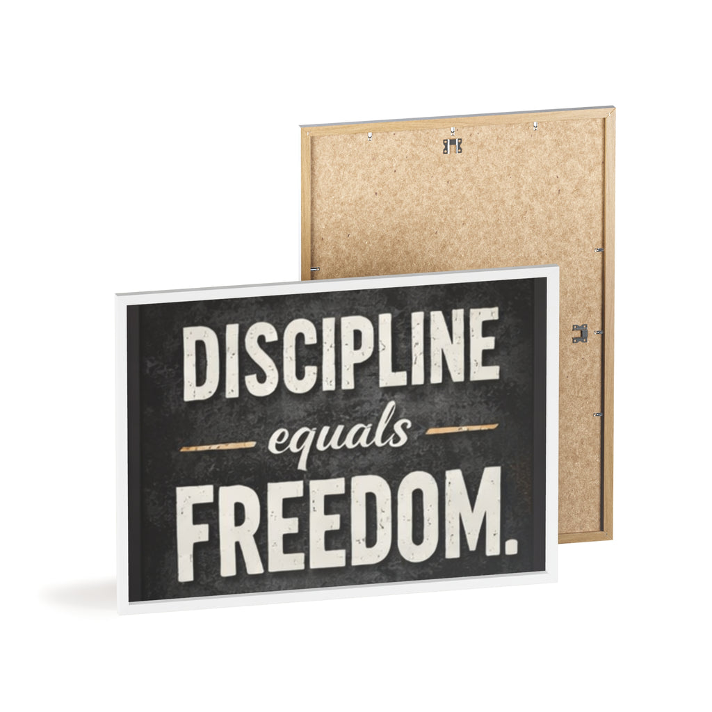 Discipline Equals Freedom Framed Poster