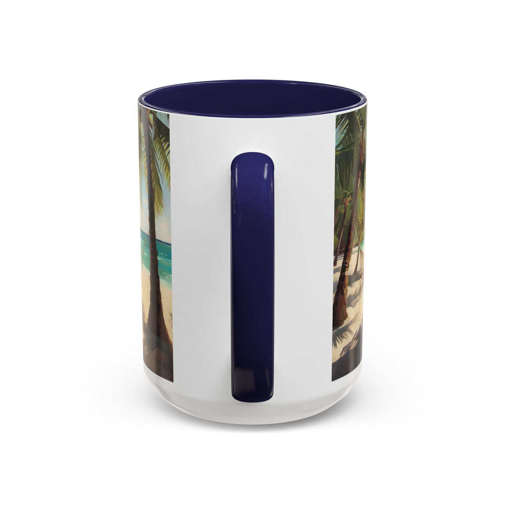Tropical Beach Palm Trees & Hammock Coffee Mug