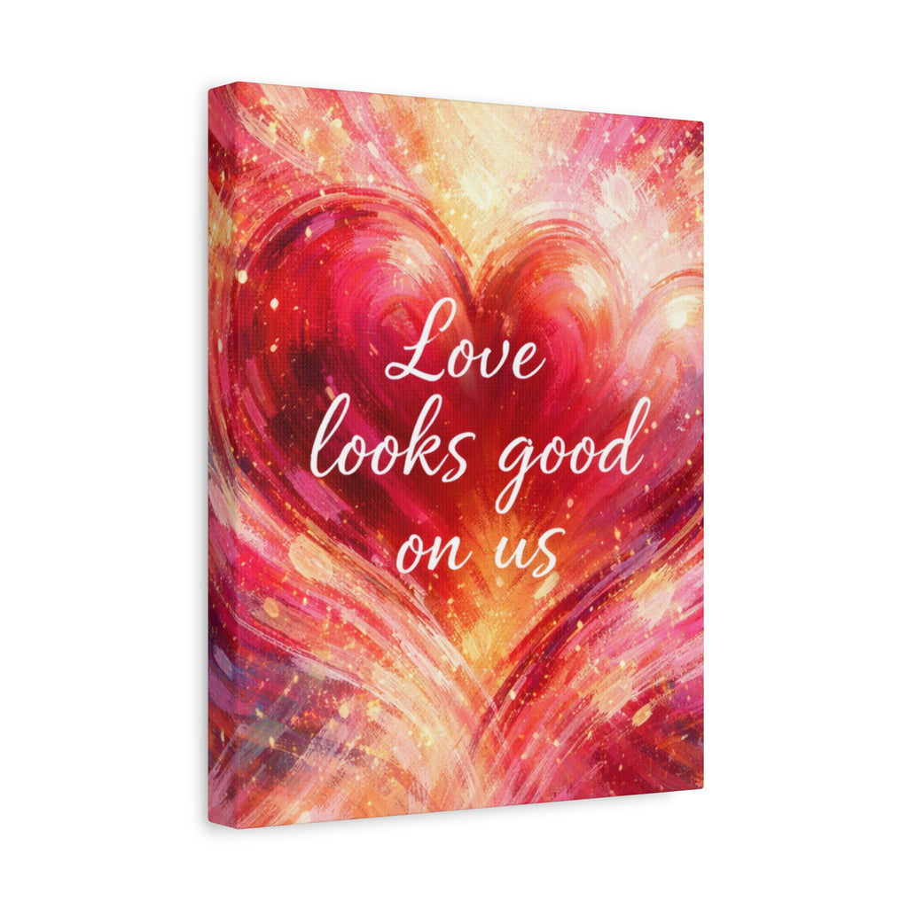 Love Looks Good On Us Matte Canvas Wall Art