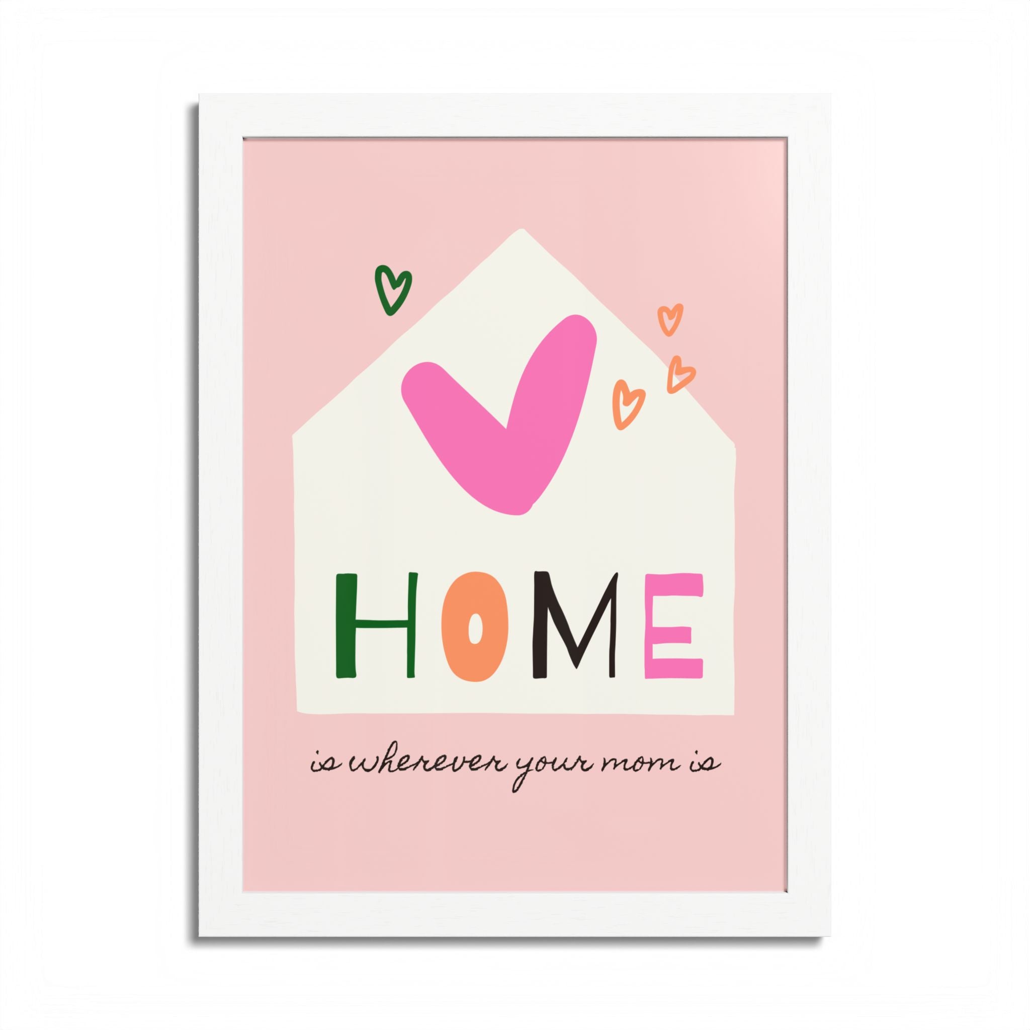 Home Is Wherever Your Mom Is - Framed Poster