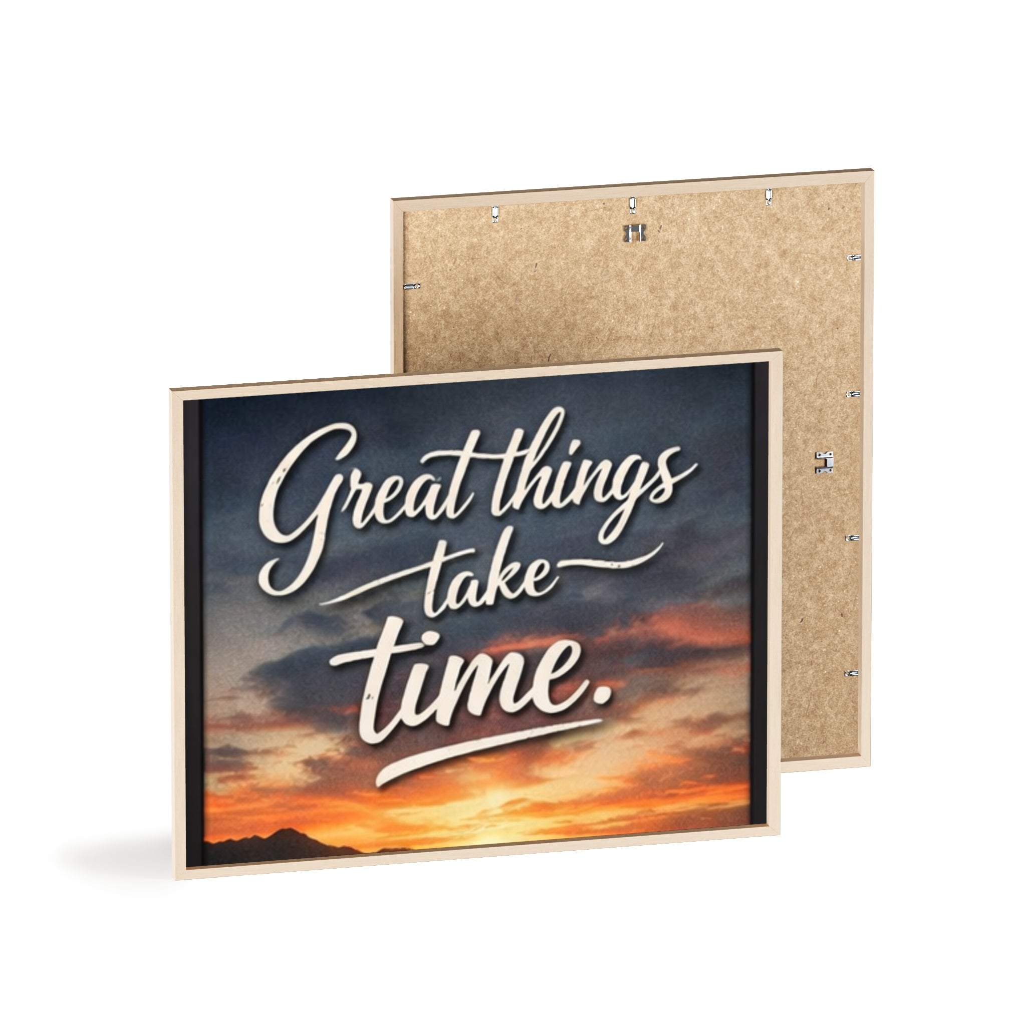 Great Things Take Time Framed Poster