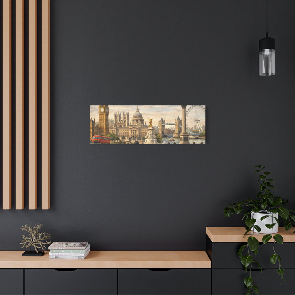 London Cityscape Matte Canvas Print Wall Art