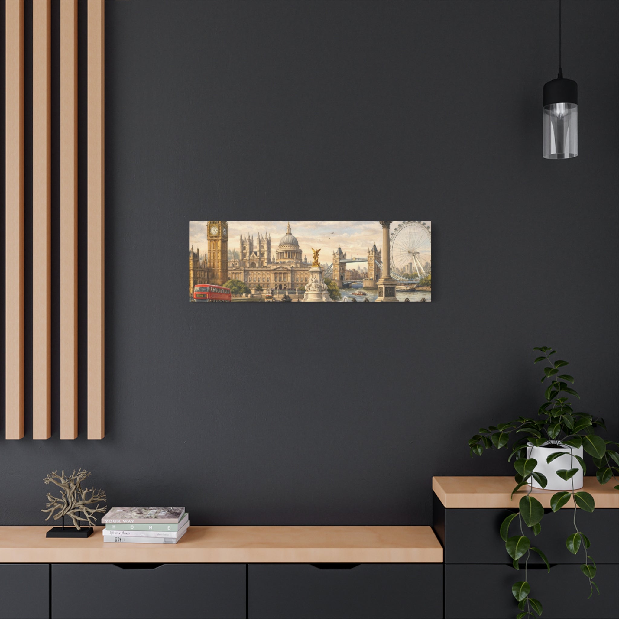 London Cityscape Matte Canvas Print Wall Art