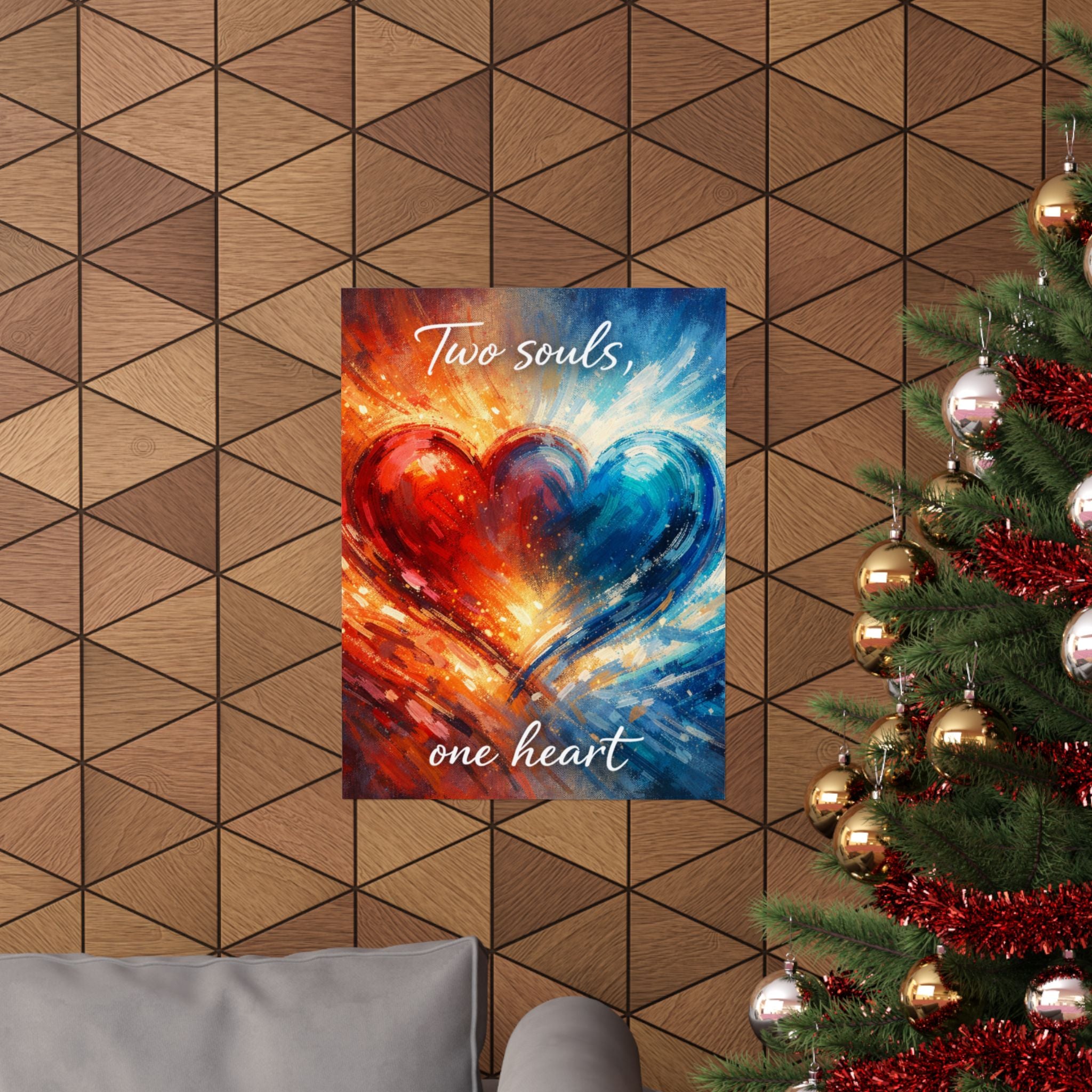 Two Souls One Heart Romantic Matte Poster