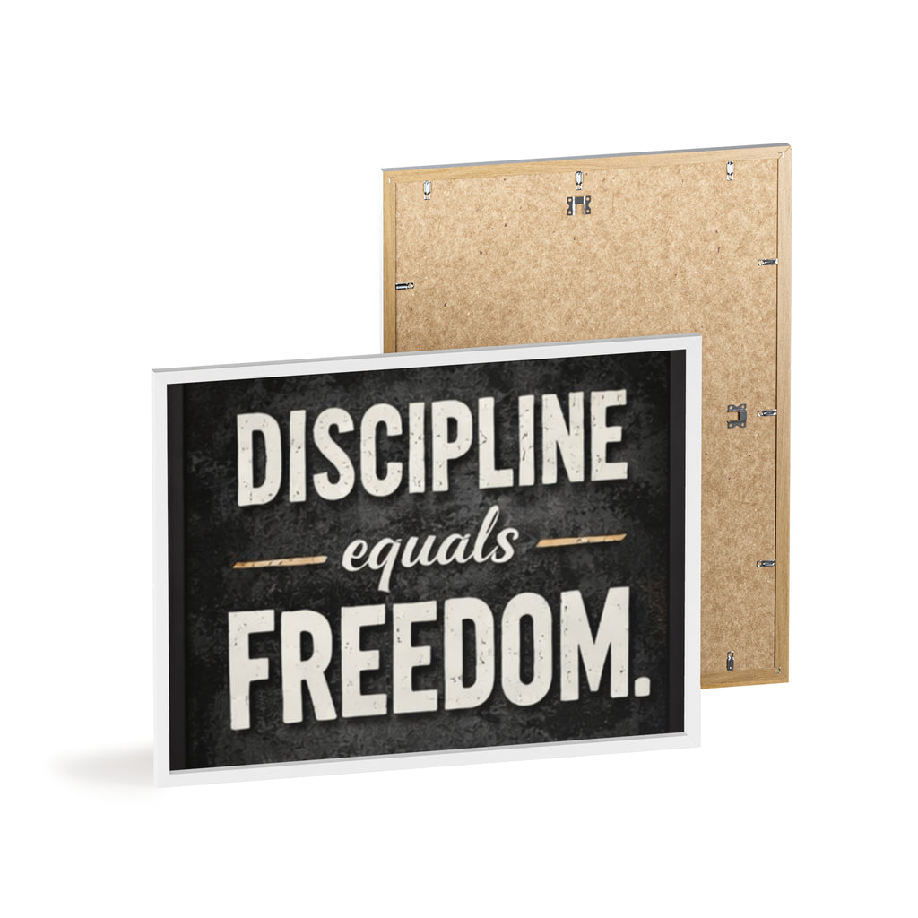 Discipline Equals Freedom Framed Poster