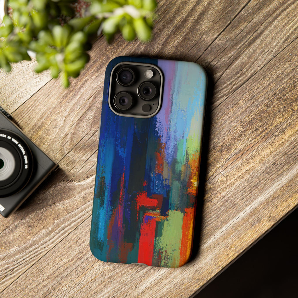 Abstract Colorblock Vibrant Protective iPhone Tough Case