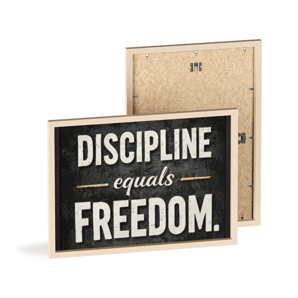 Discipline Equals Freedom Framed Poster