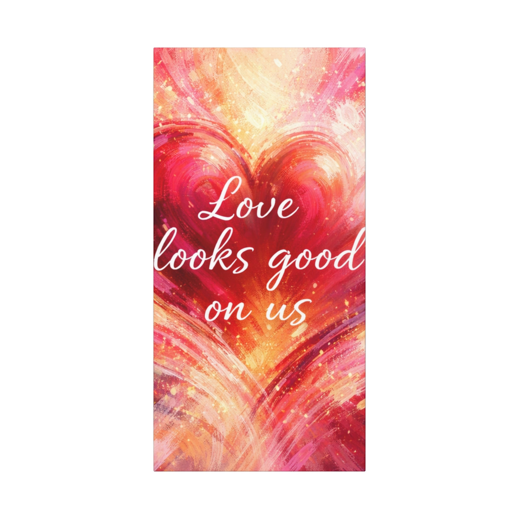 Love Looks Good On Us Matte Canvas Wall Art
