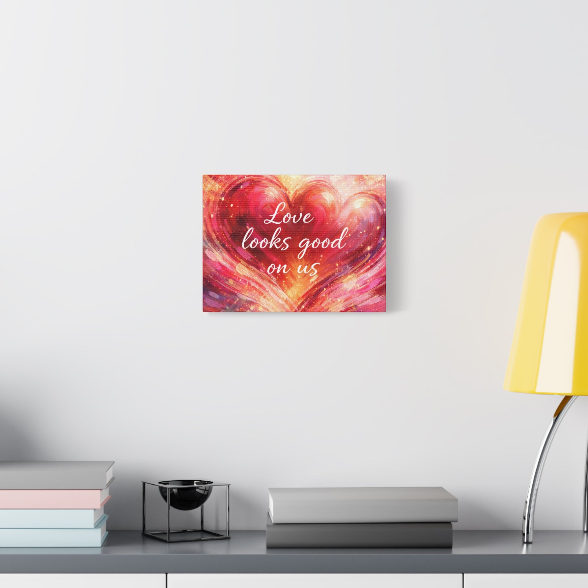 Love Looks Good On Us Matte Canvas Wall Art