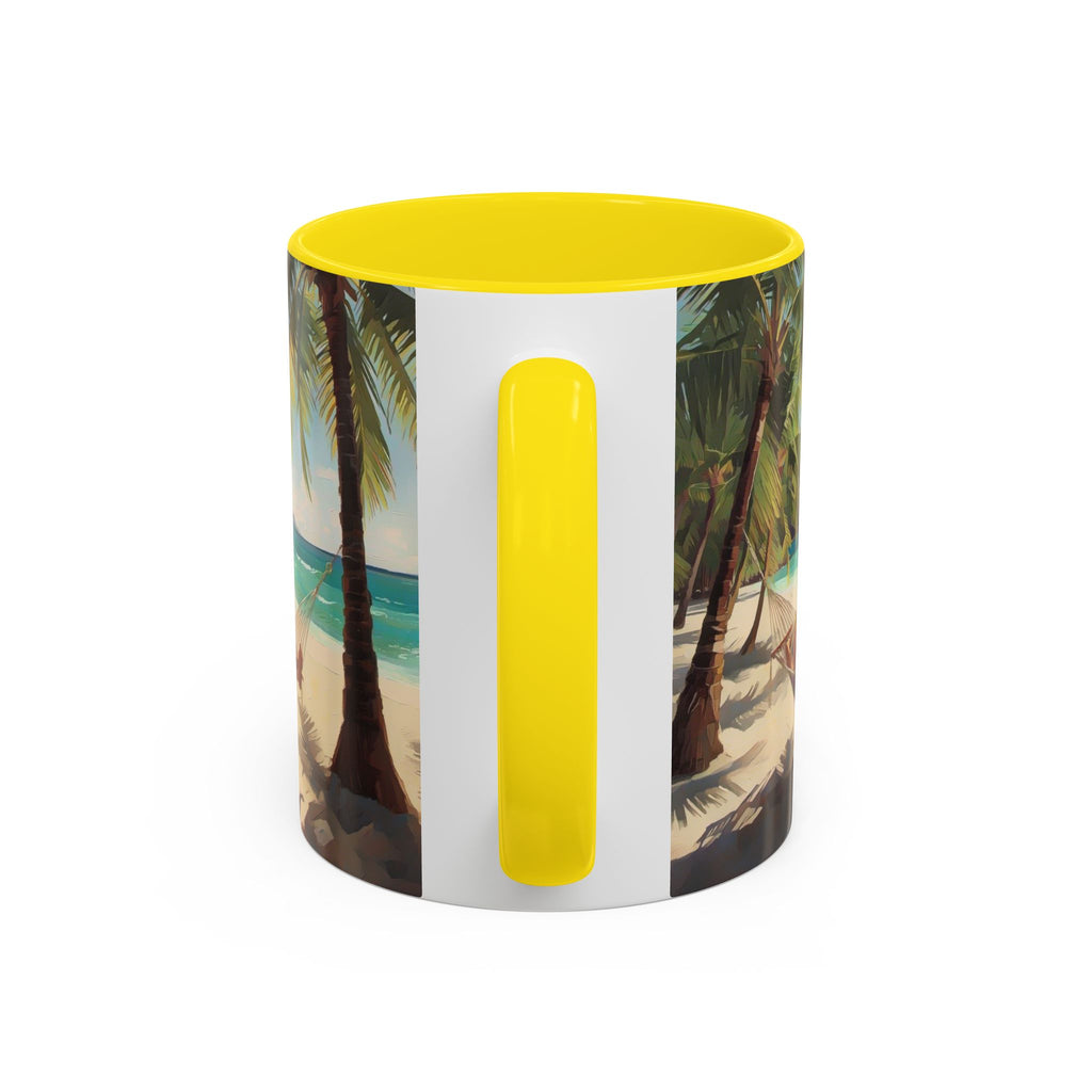 Tropical Beach Palm Trees & Hammock Coffee Mug