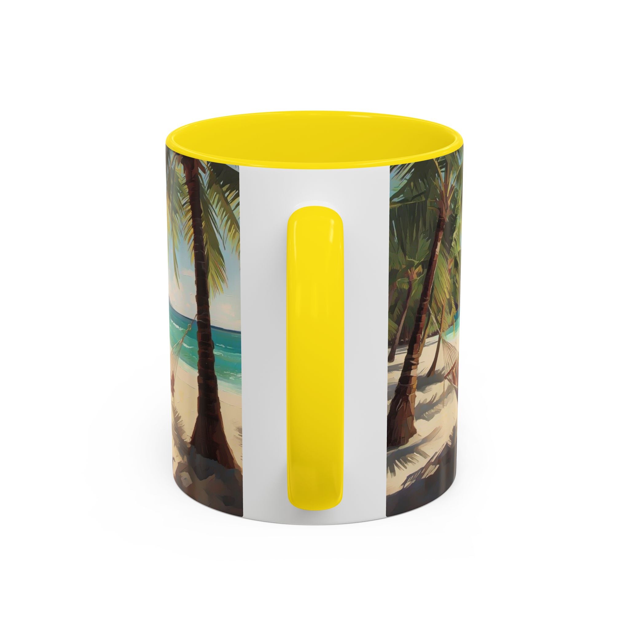 Tropical Beach Palm Trees & Hammock Coffee Mug