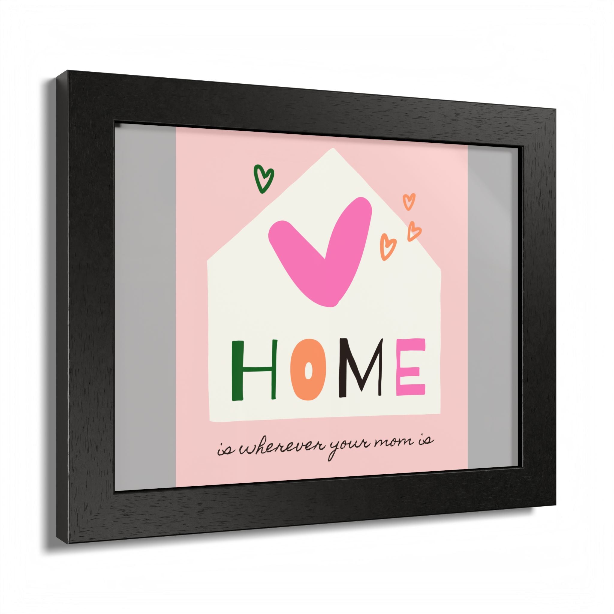 Home Is Wherever Your Mom Is - Framed Poster