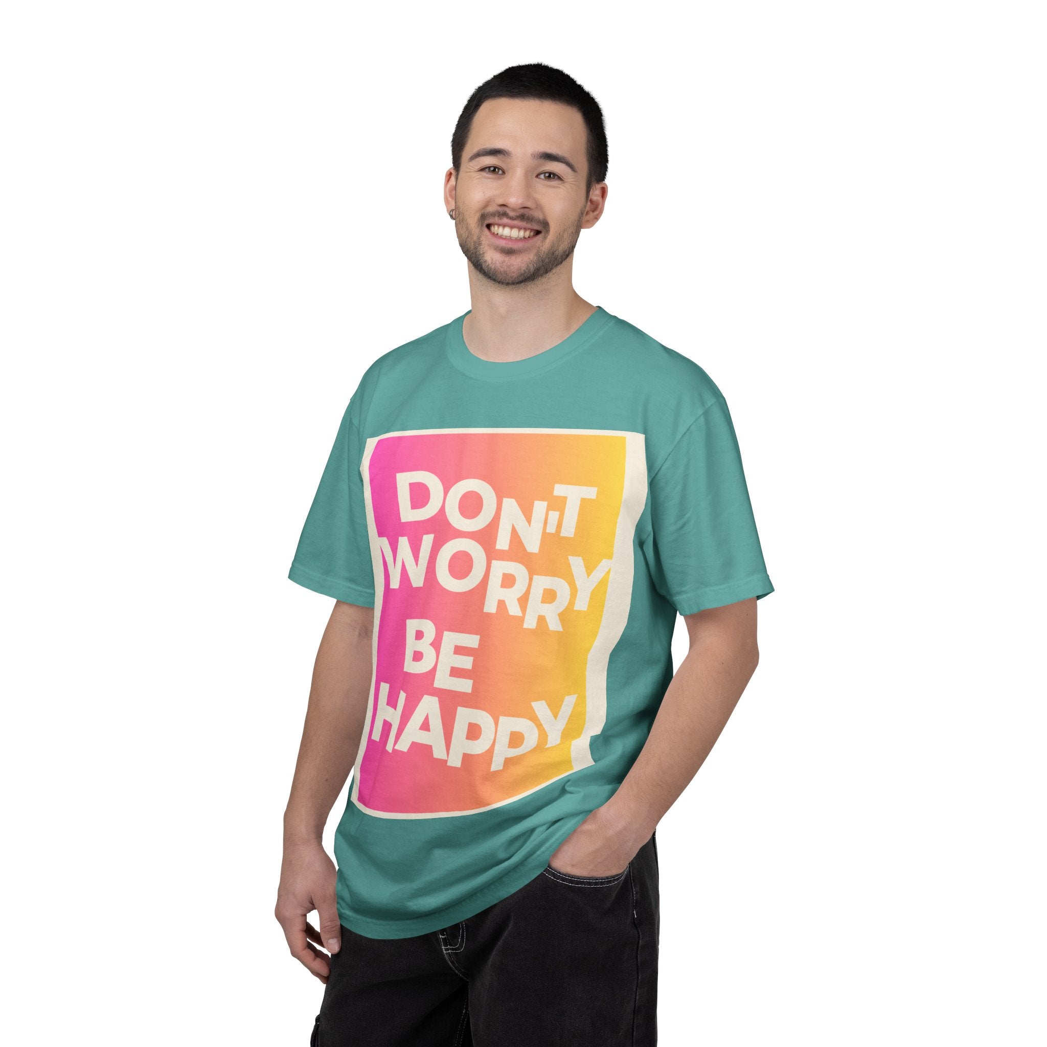 Don’t Worry Be Happy Tropical Beach Graphic Tee