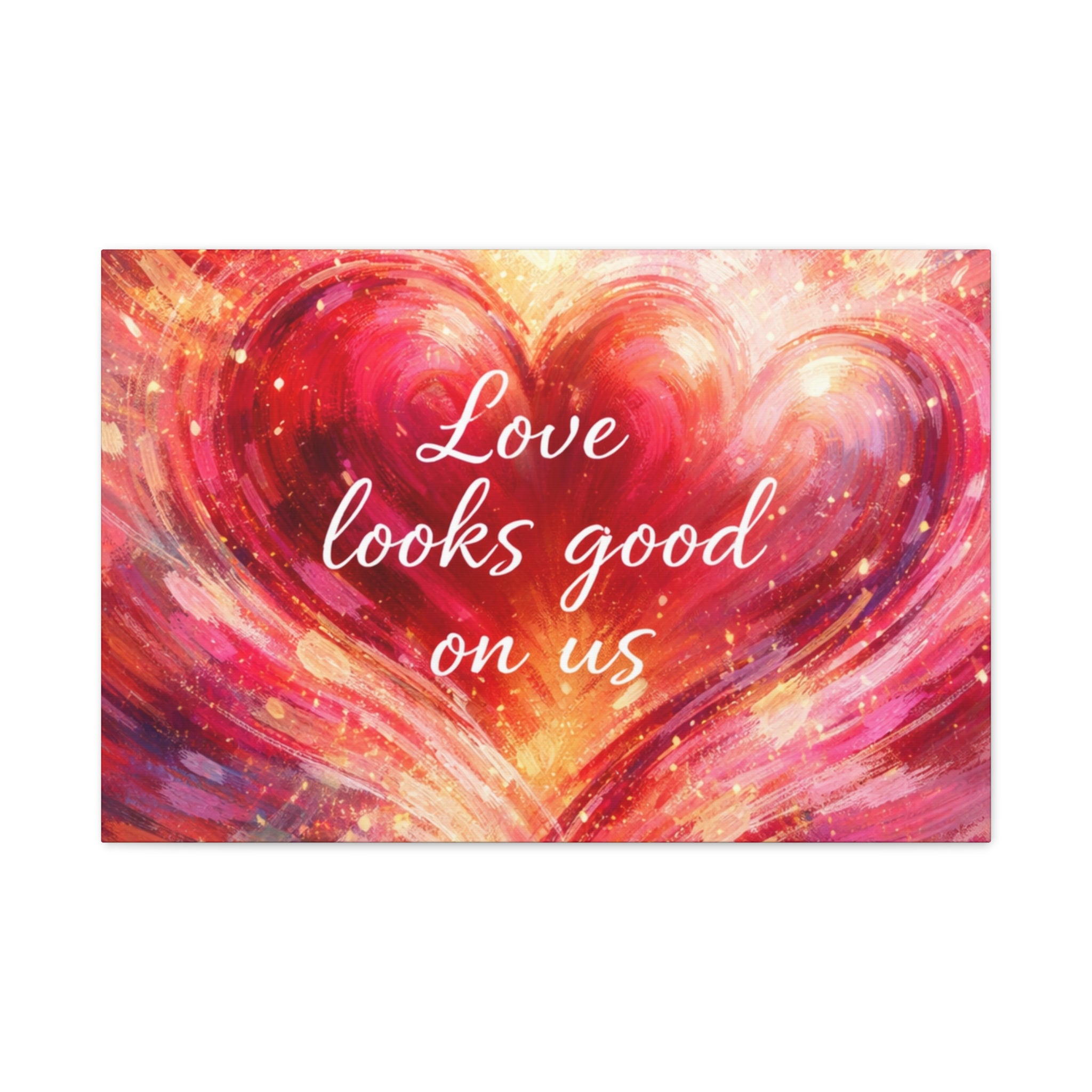 Love Looks Good On Us Matte Canvas Wall Art