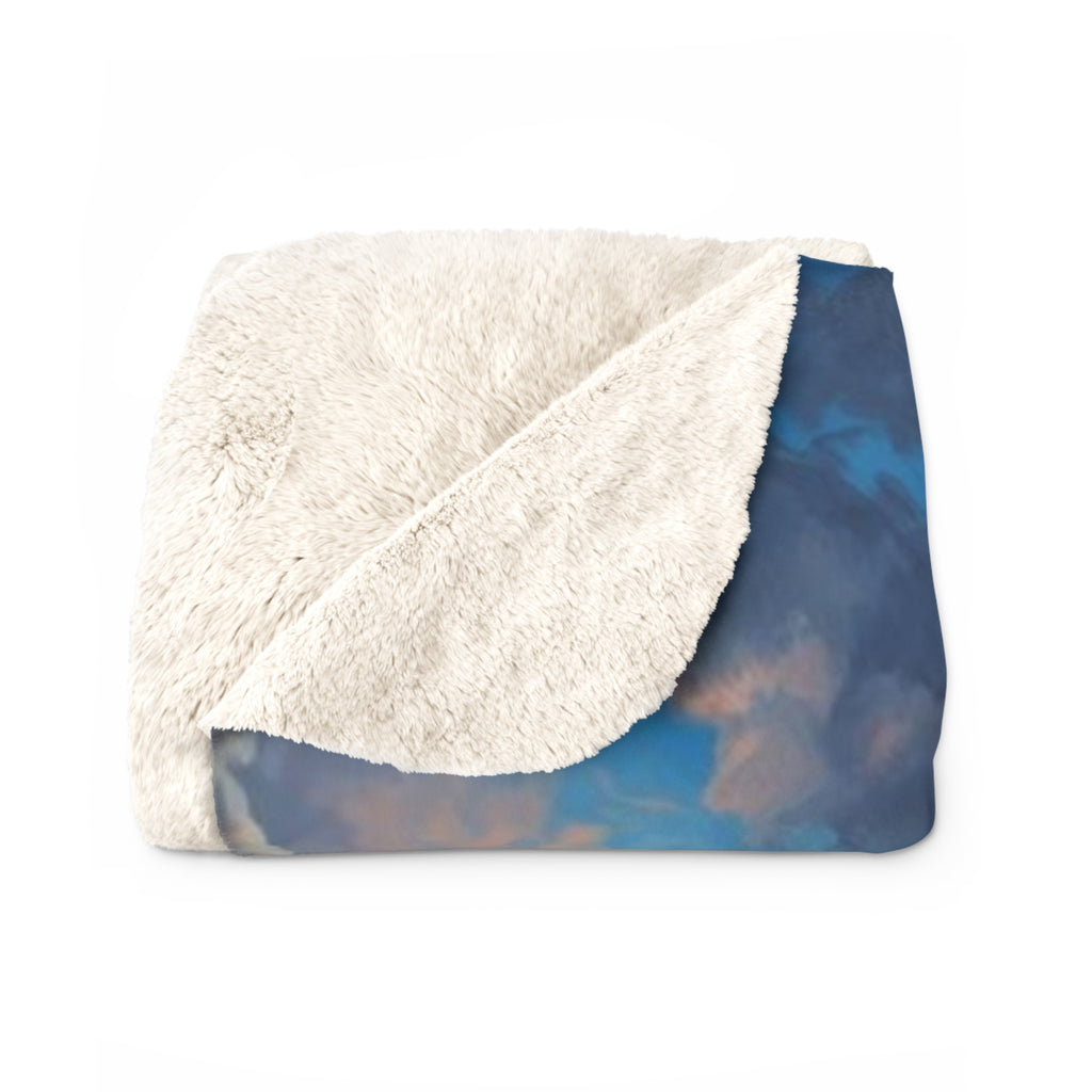Beach Sunset Sherpa Fleece Blanket
