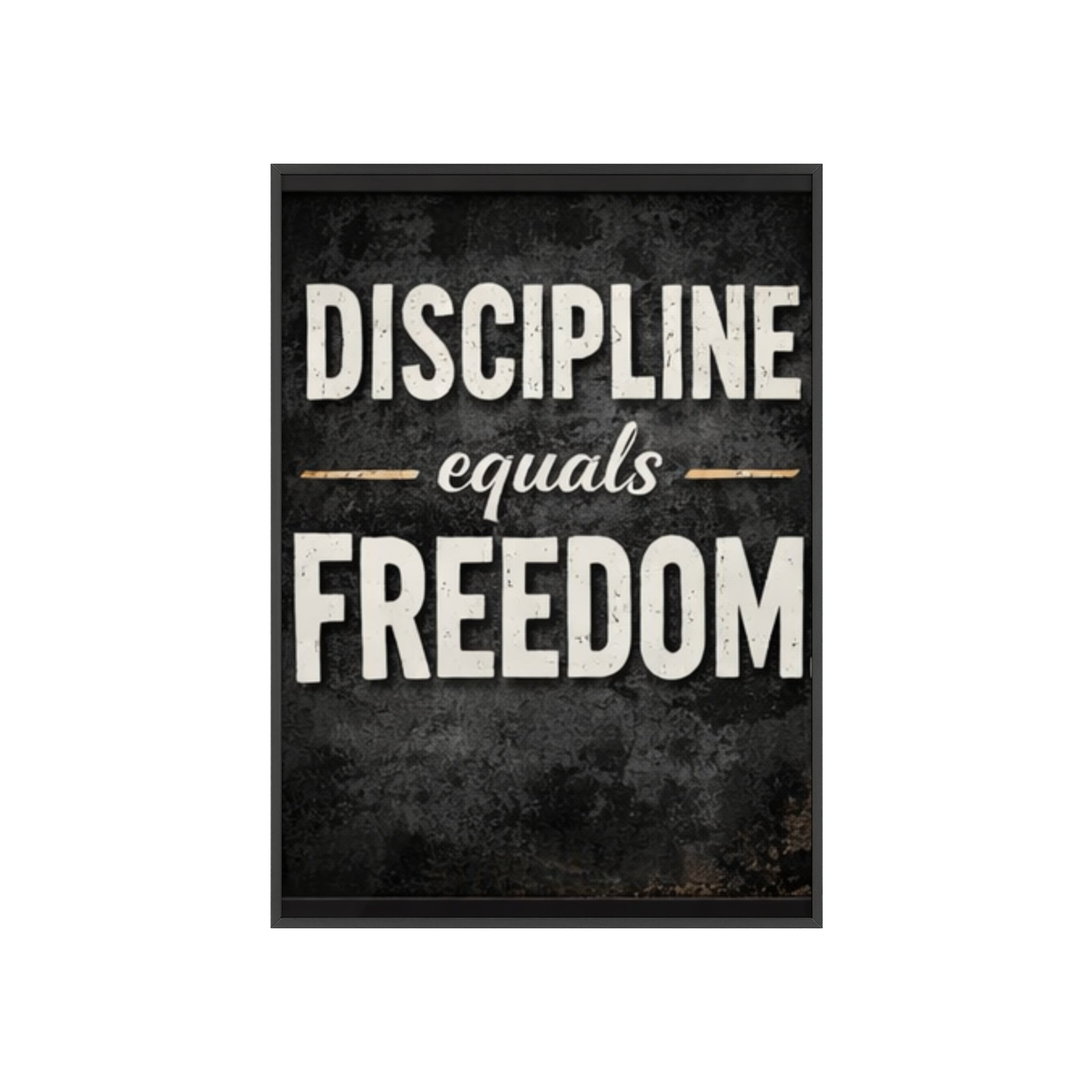 Discipline Equals Freedom Framed Poster