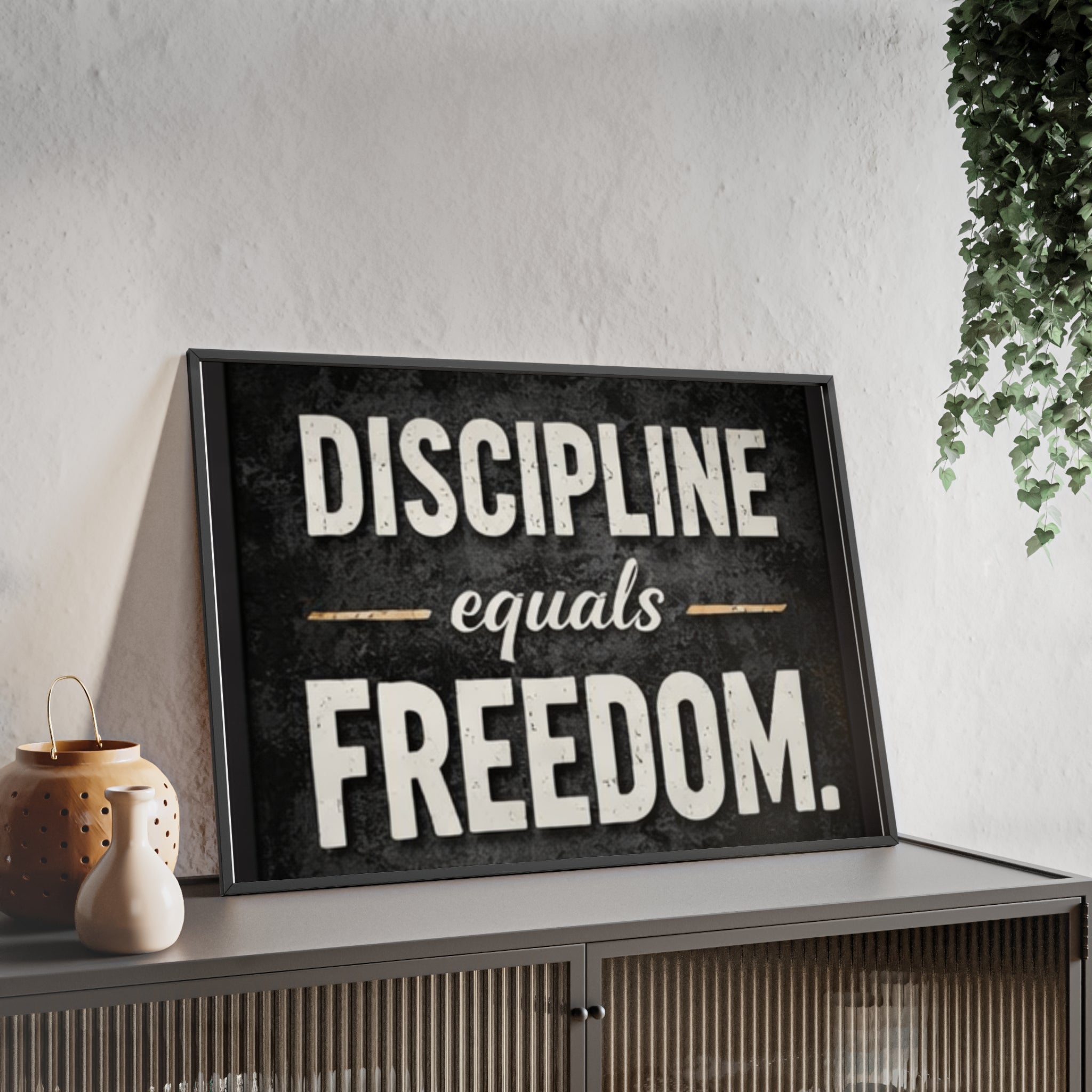 Discipline Equals Freedom Framed Poster