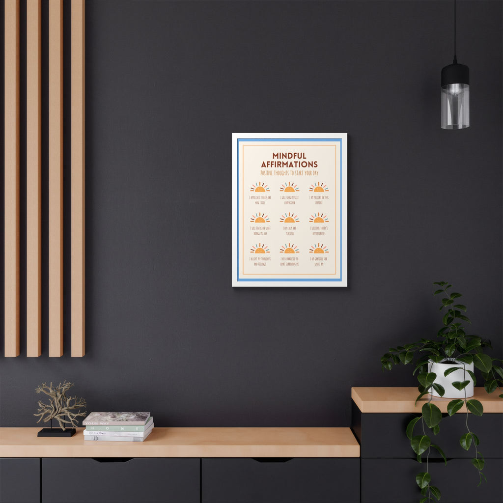 Mindful Affirmations: Positive Thoughts to Start Your Day Framed Poster