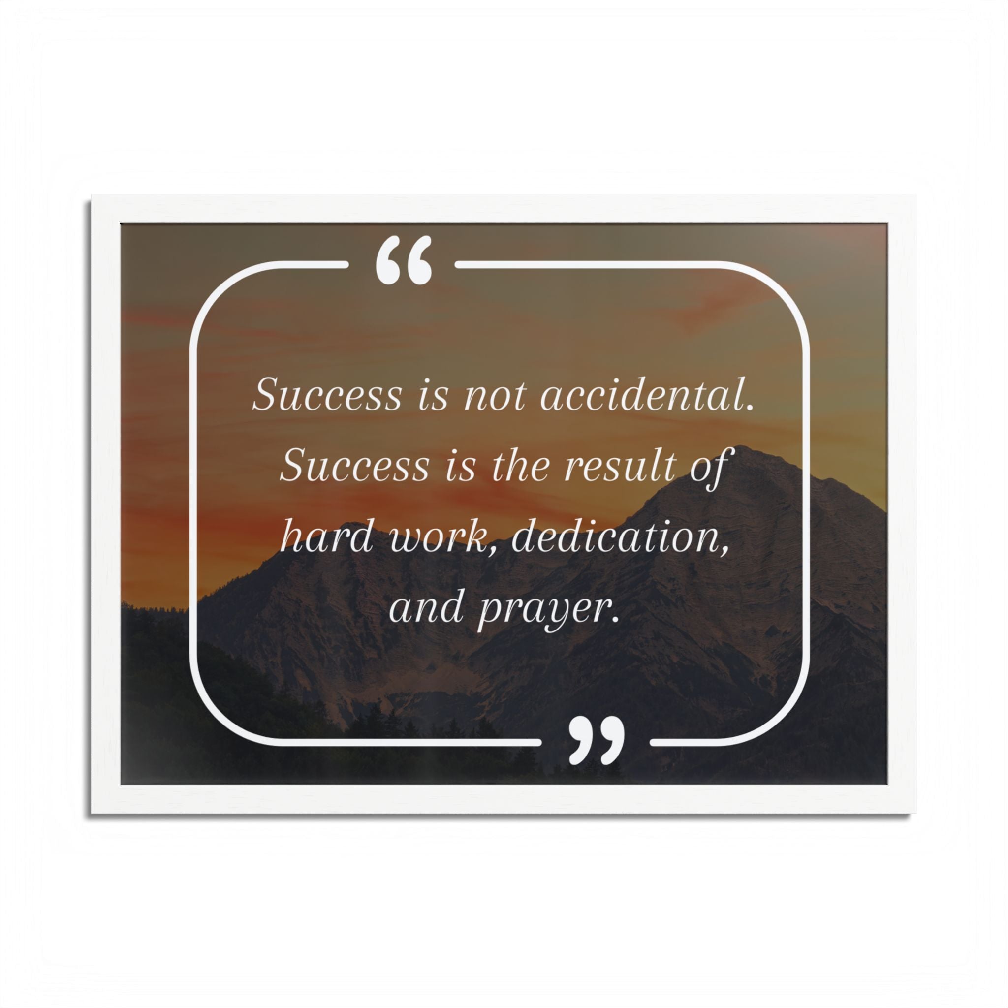 Success Is Not Accidental Multi-Color Framed Poster