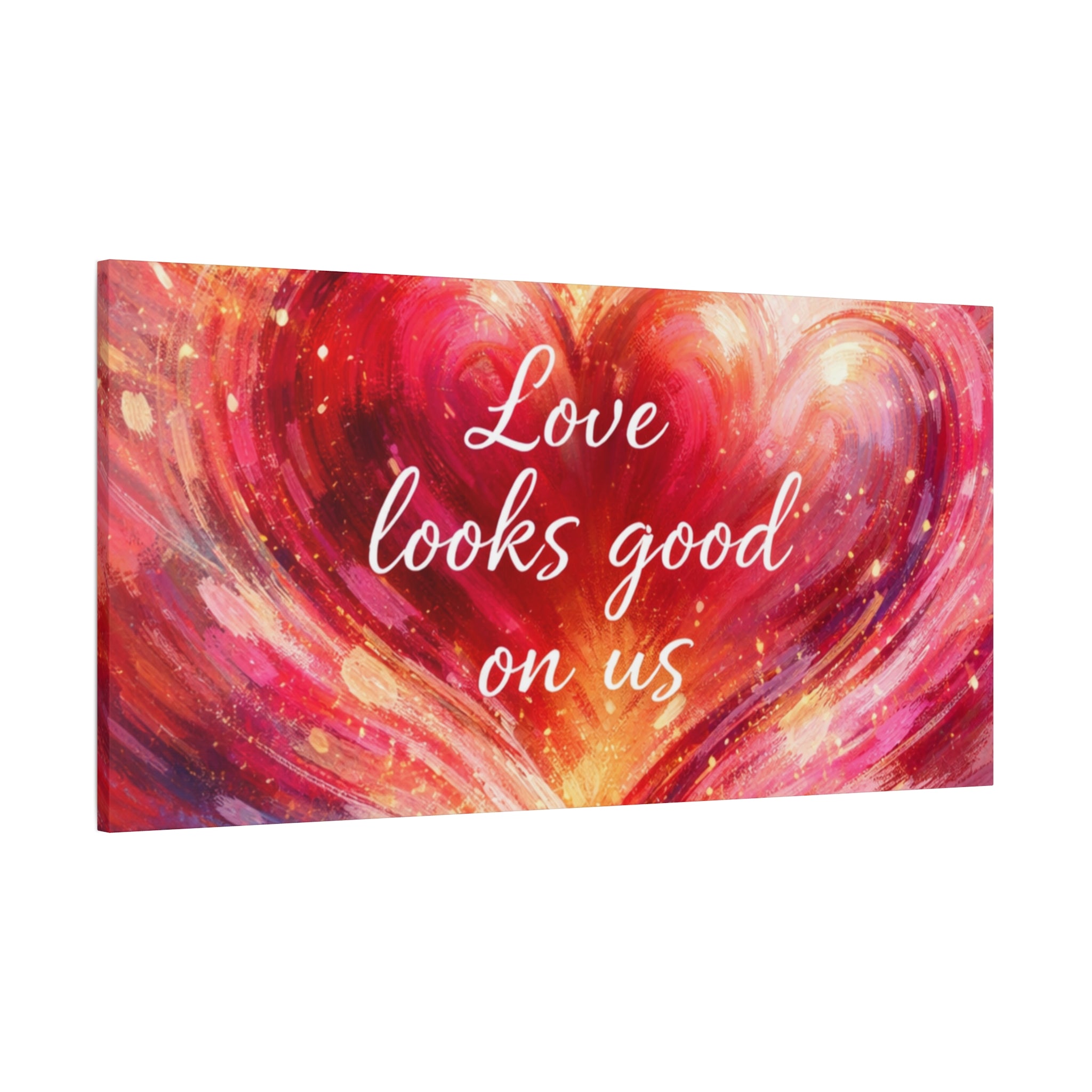 Love Looks Good On Us Matte Canvas Wall Art
