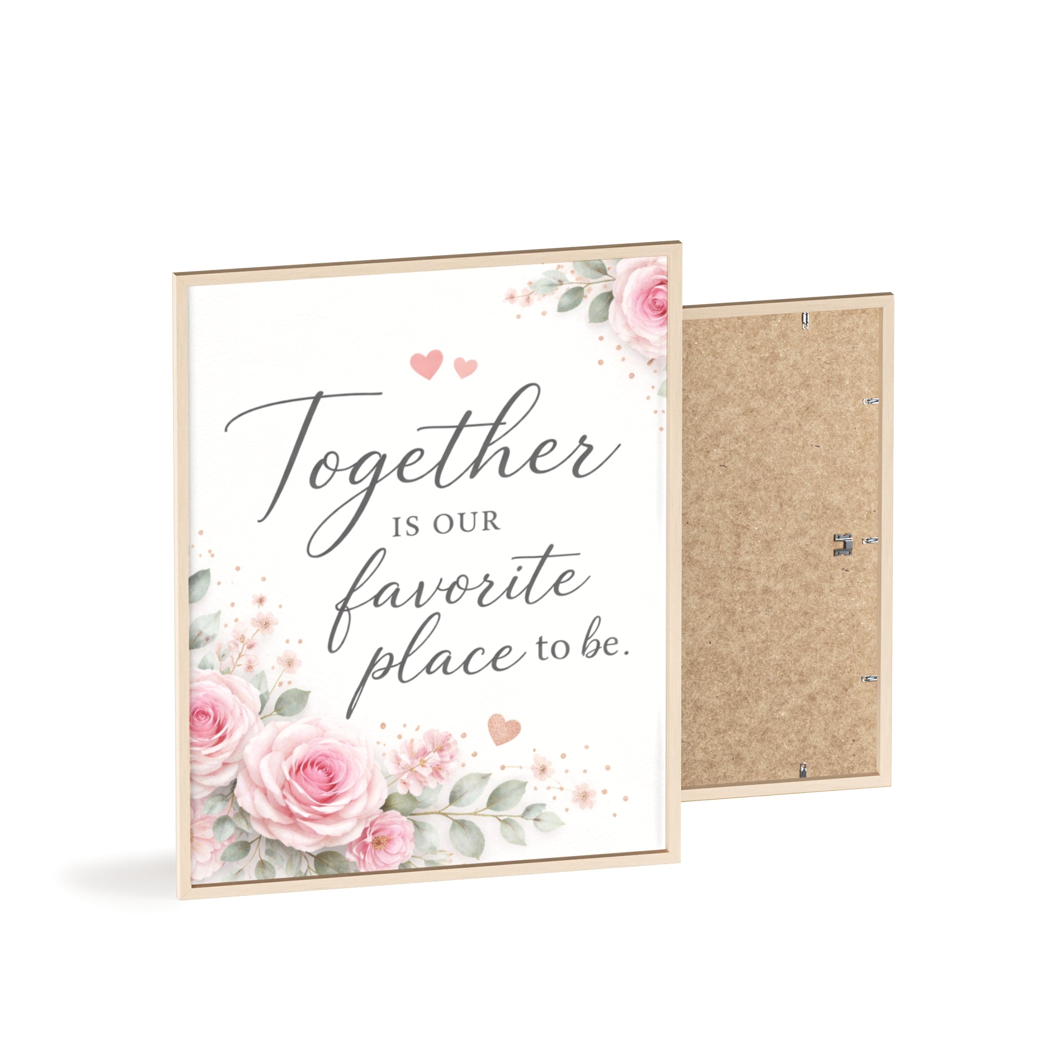 Together Is Our Favorite Place To Be Framed Floral Wall Art