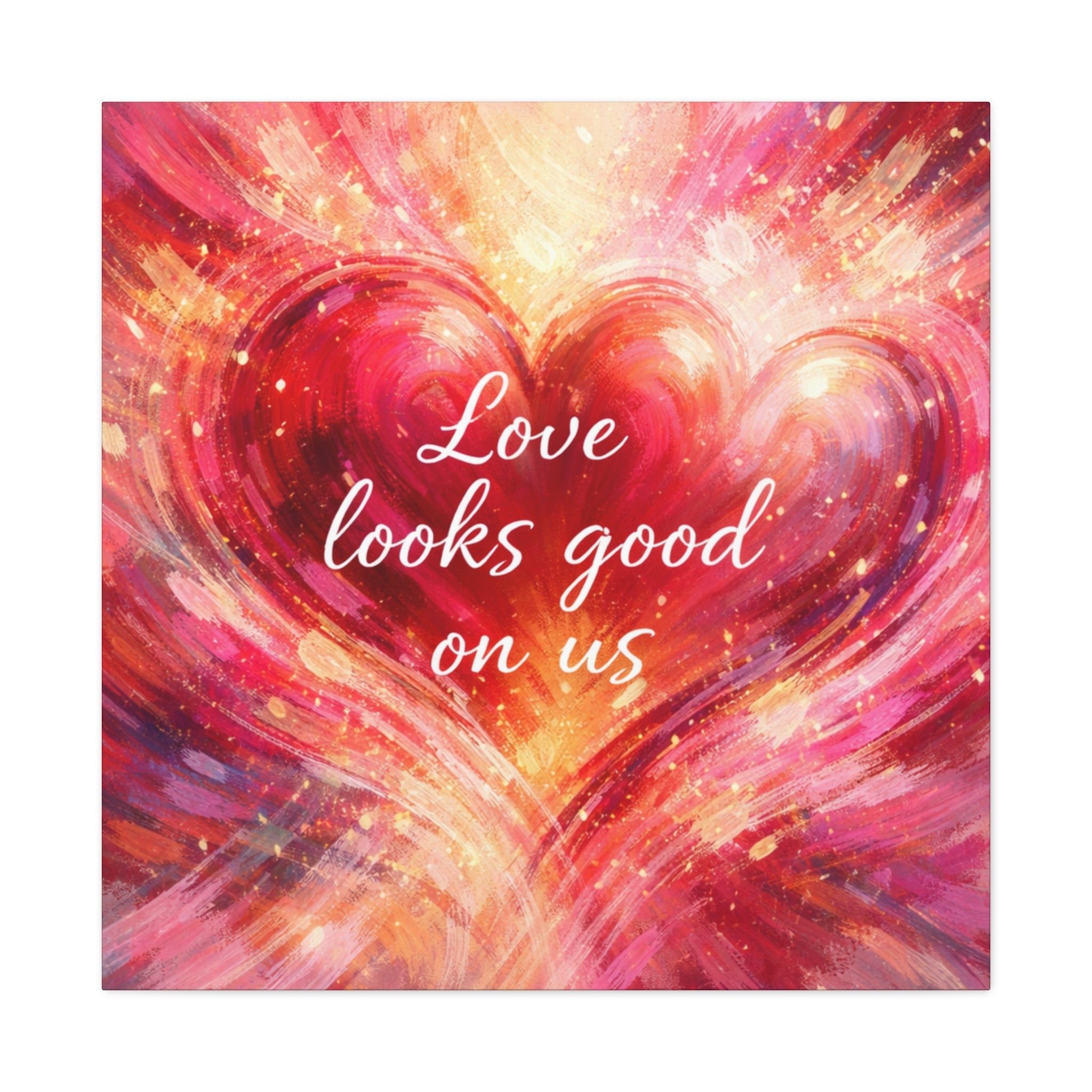 Love Looks Good On Us Matte Canvas Wall Art