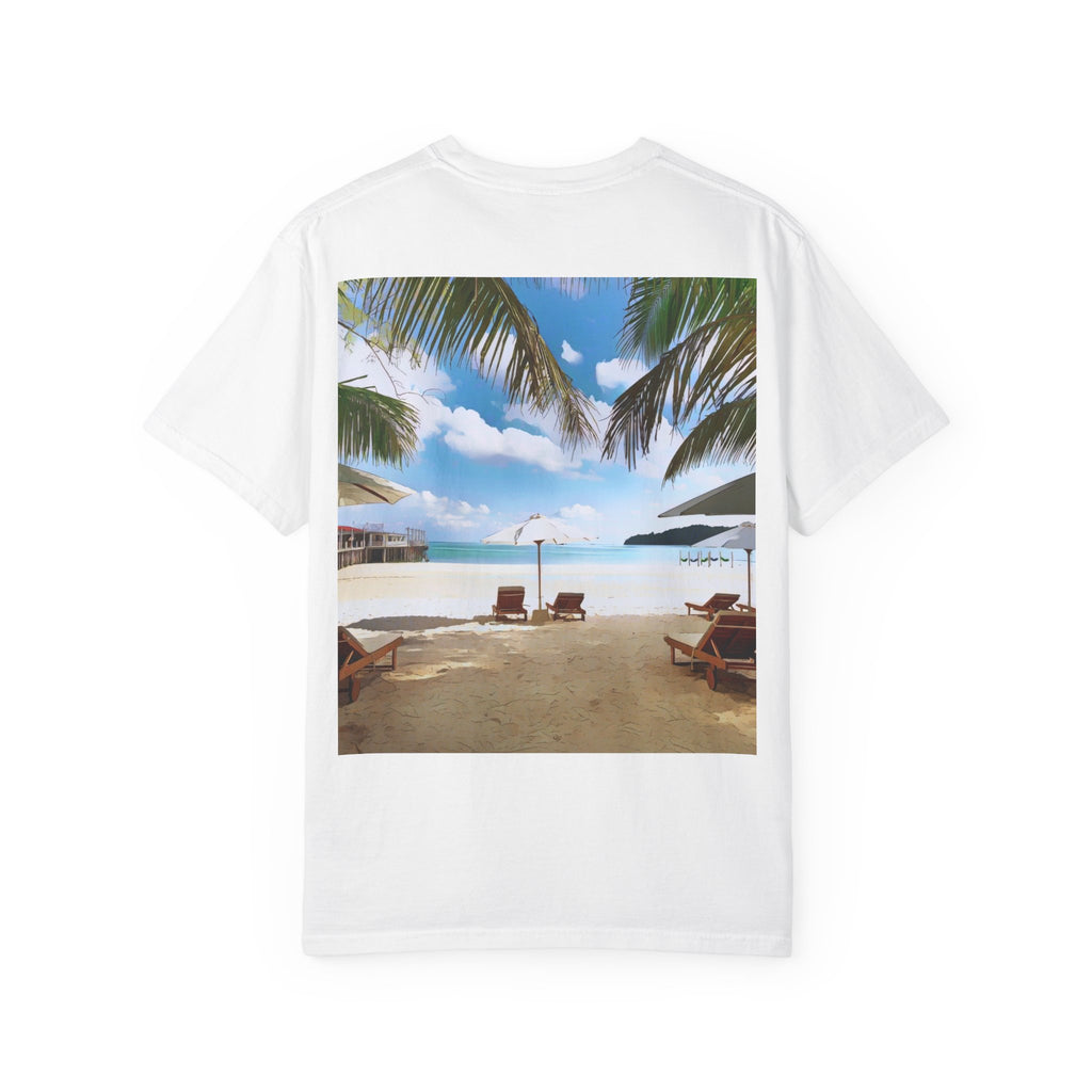 Don’t Worry Be Happy Tropical Beach Graphic Tee