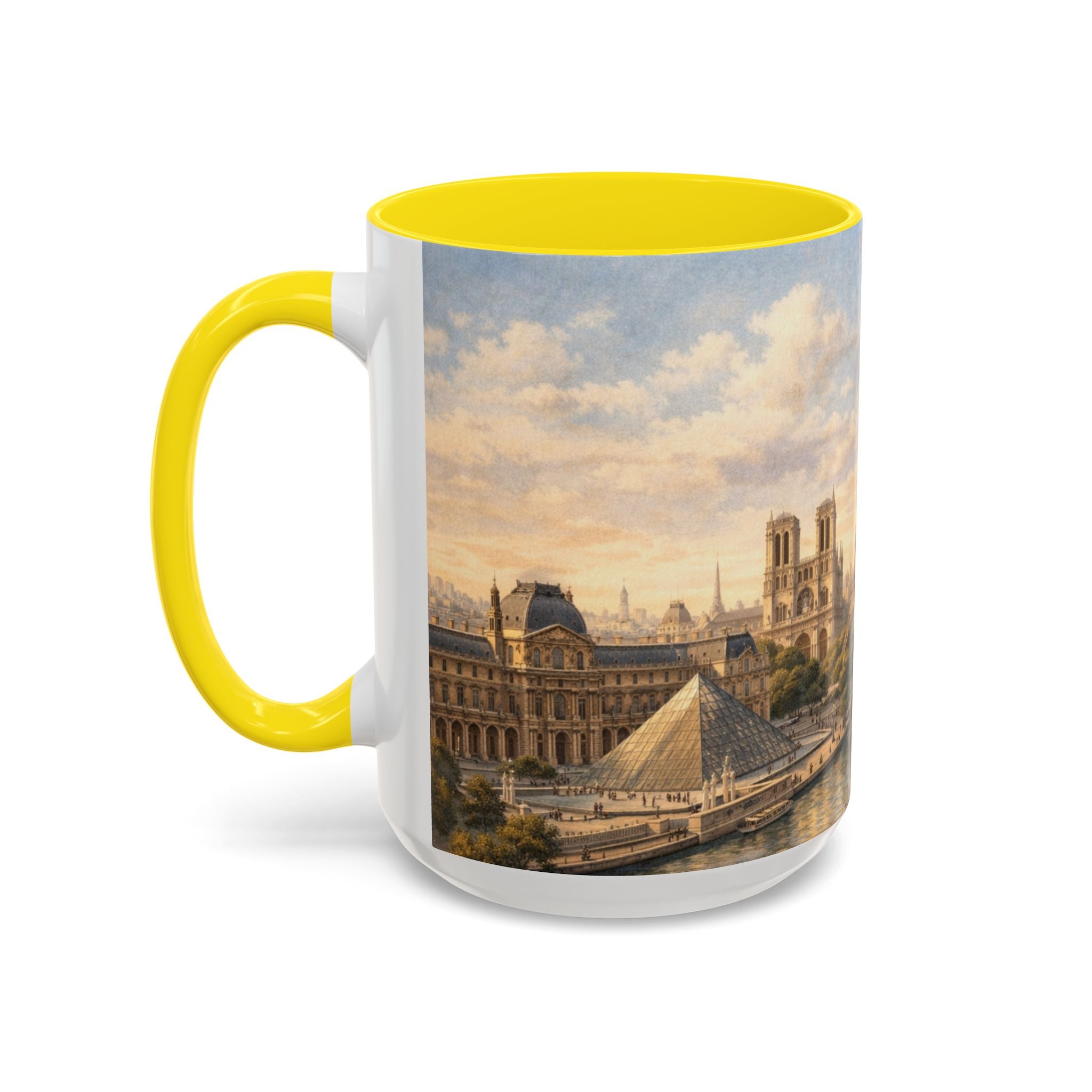 Paris Vintage Skyline Coffee Mug Eiffel Tower and Sacré‑Cœur
