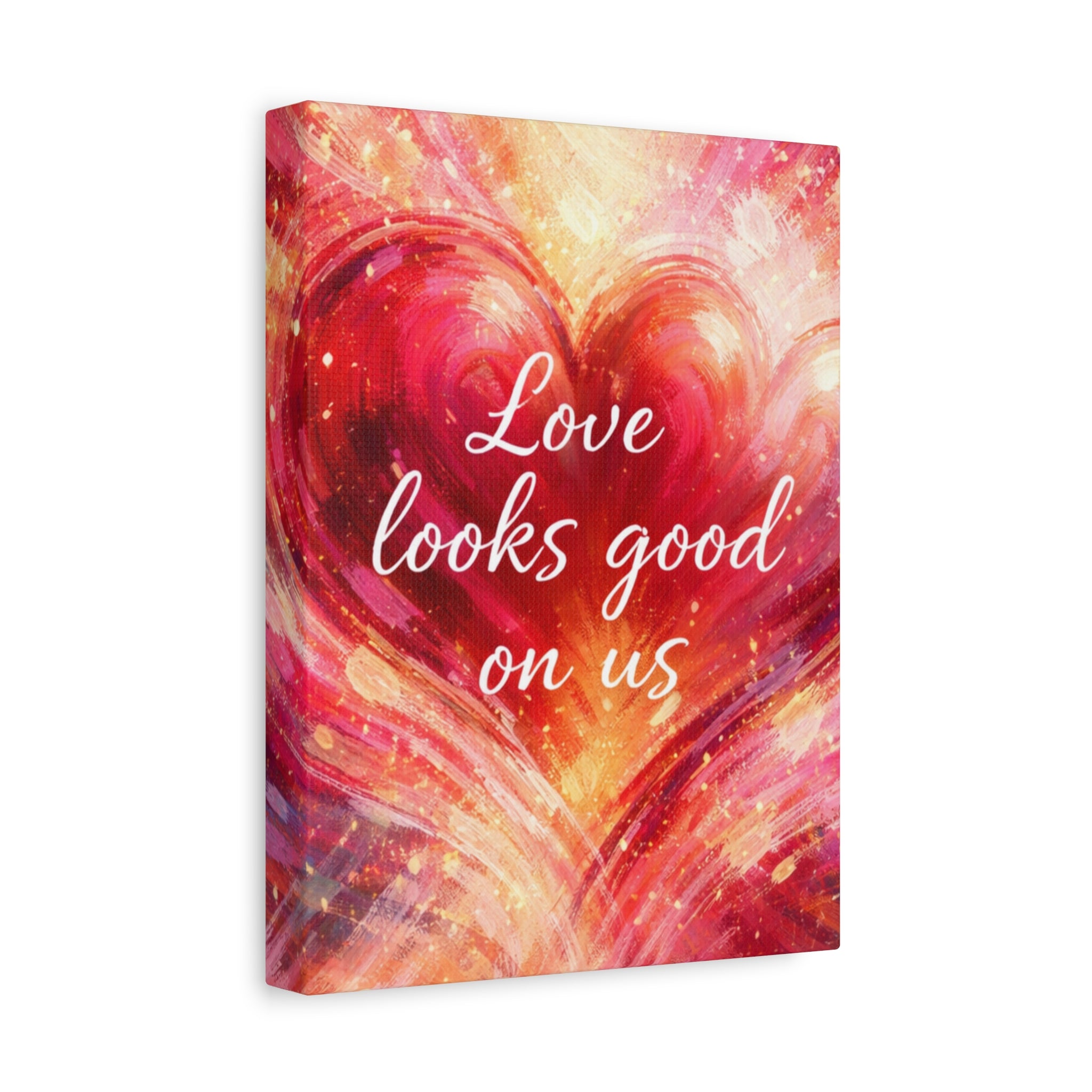 Love Looks Good On Us Matte Canvas Wall Art