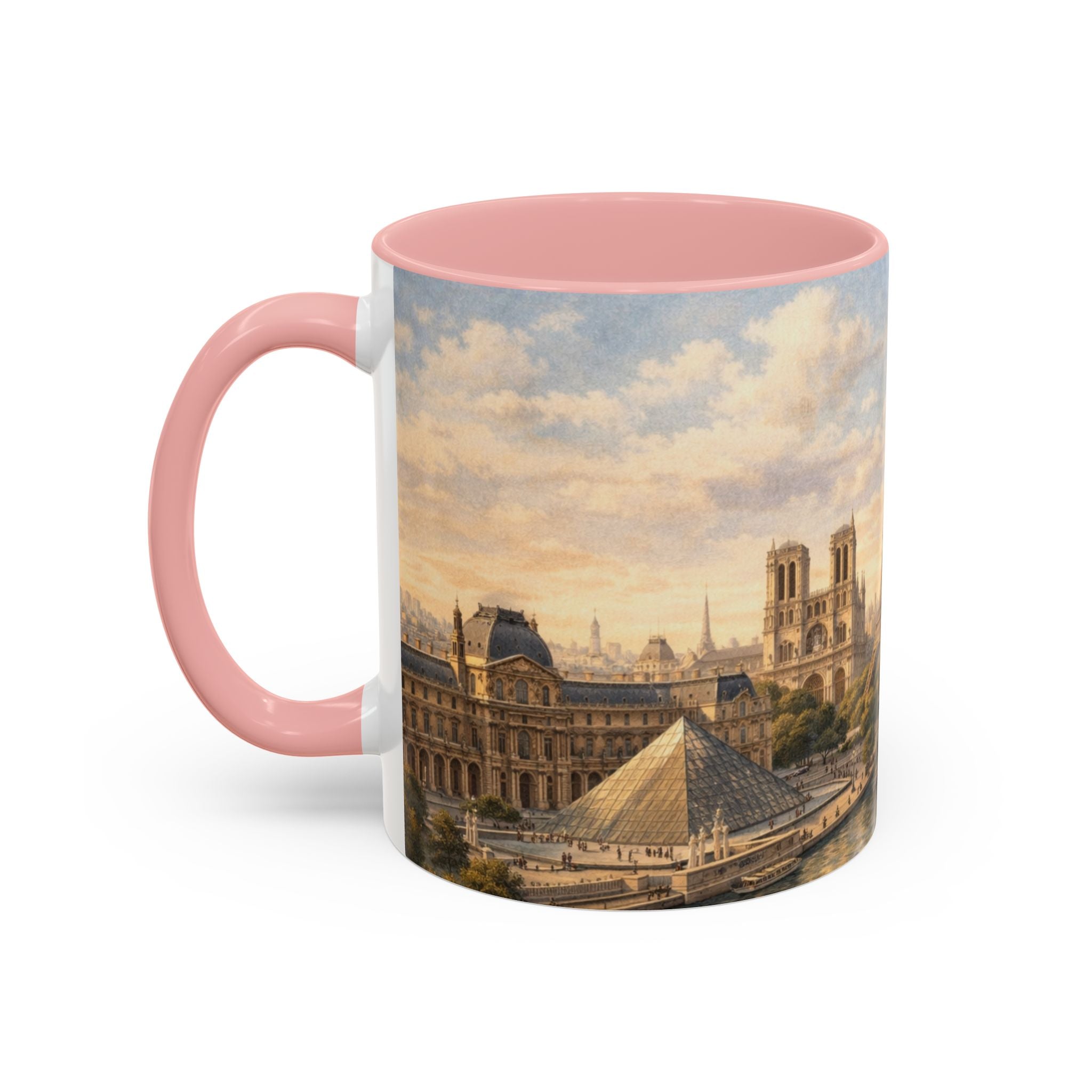 Paris Vintage Skyline Coffee Mug Eiffel Tower and Sacré‑Cœur