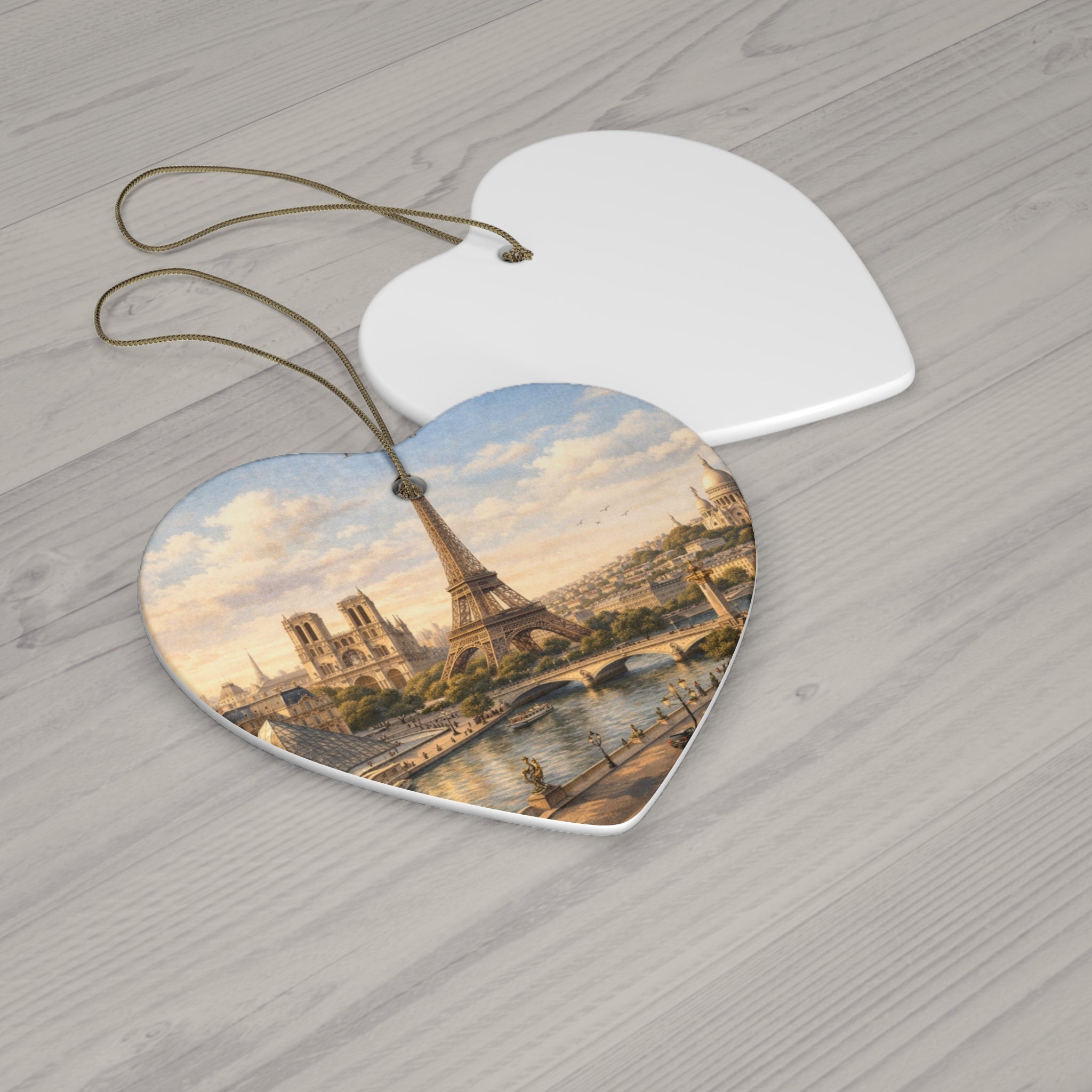 Paris Eiffel Tower Star-Shaped Ceramic Ornament