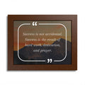 Success Is Not Accidental Multi-Color Framed Poster