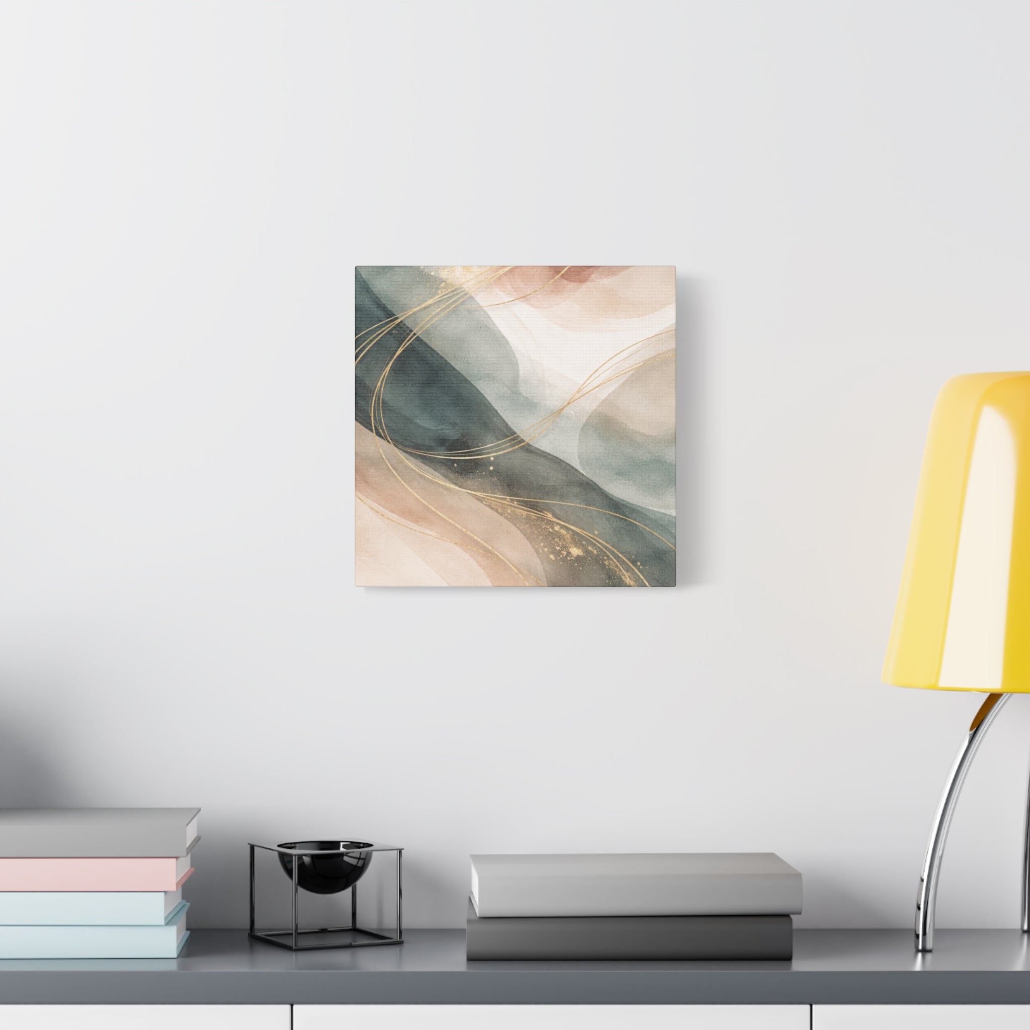 Abstract Coastal Waves Matte Canvas — Stretched Wall Art