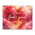 Love Looks Good On Us Matte Canvas Wall Art