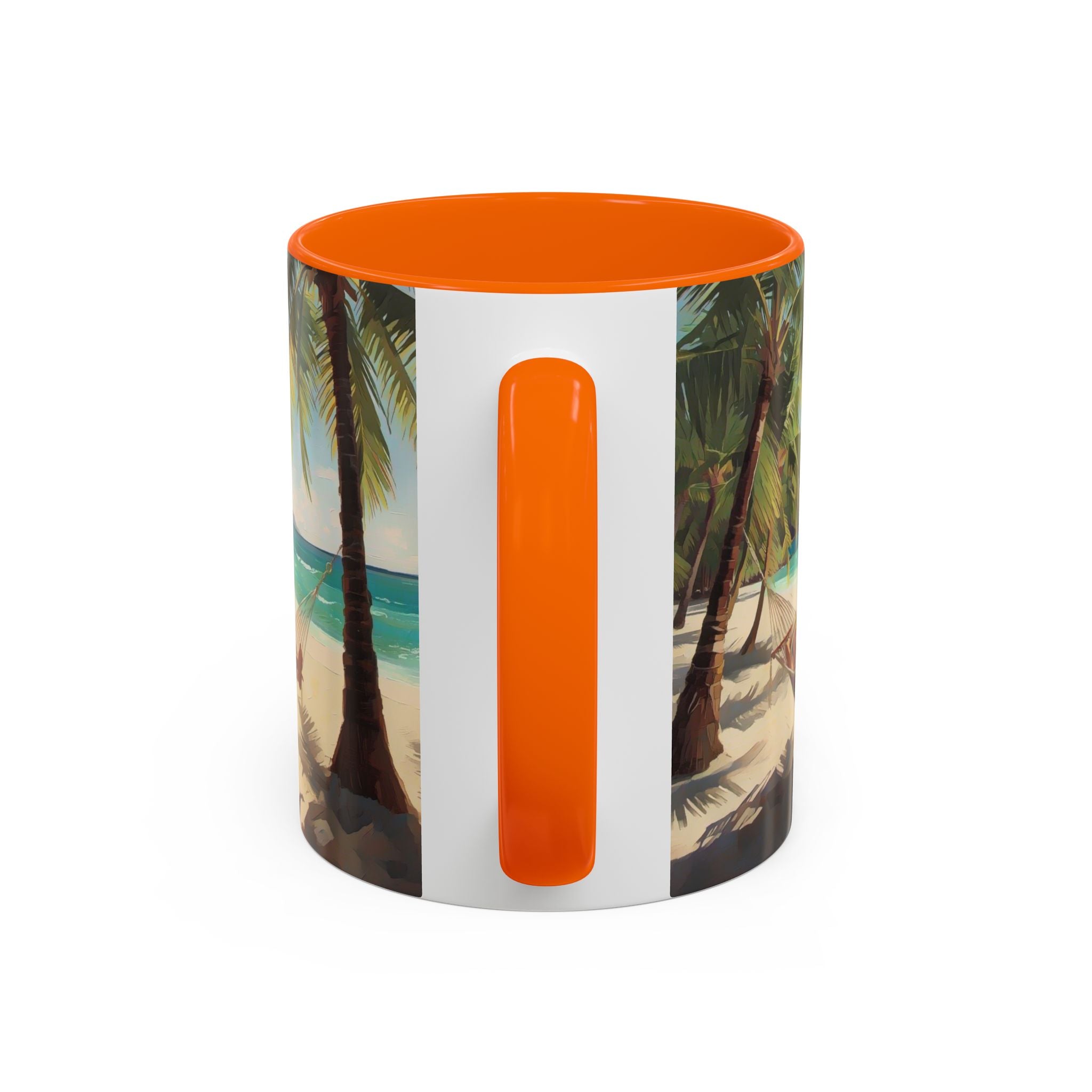 Tropical Beach Palm Trees & Hammock Coffee Mug
