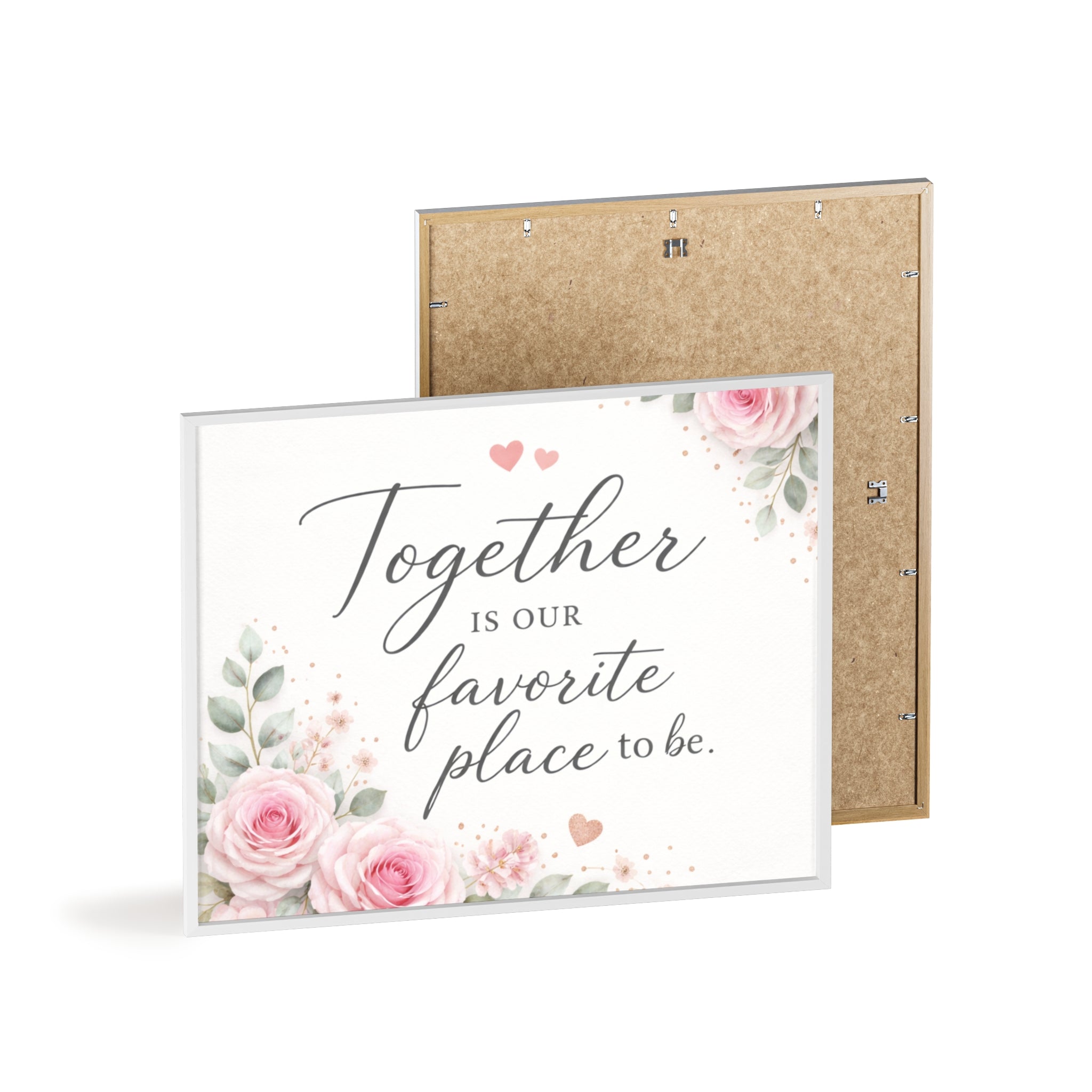 Together Is Our Favorite Place To Be Framed Floral Wall Art