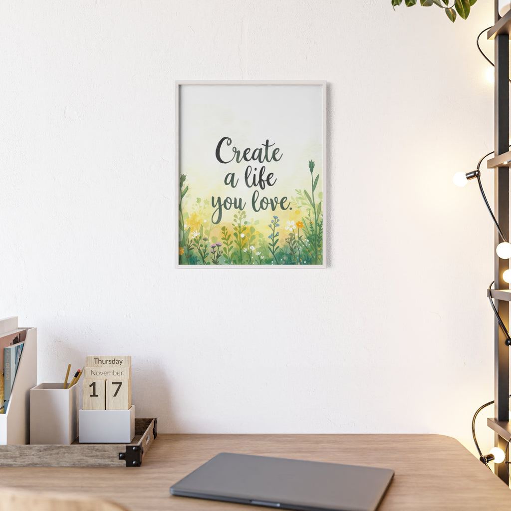 Create a Life You Love Framed Wall Art