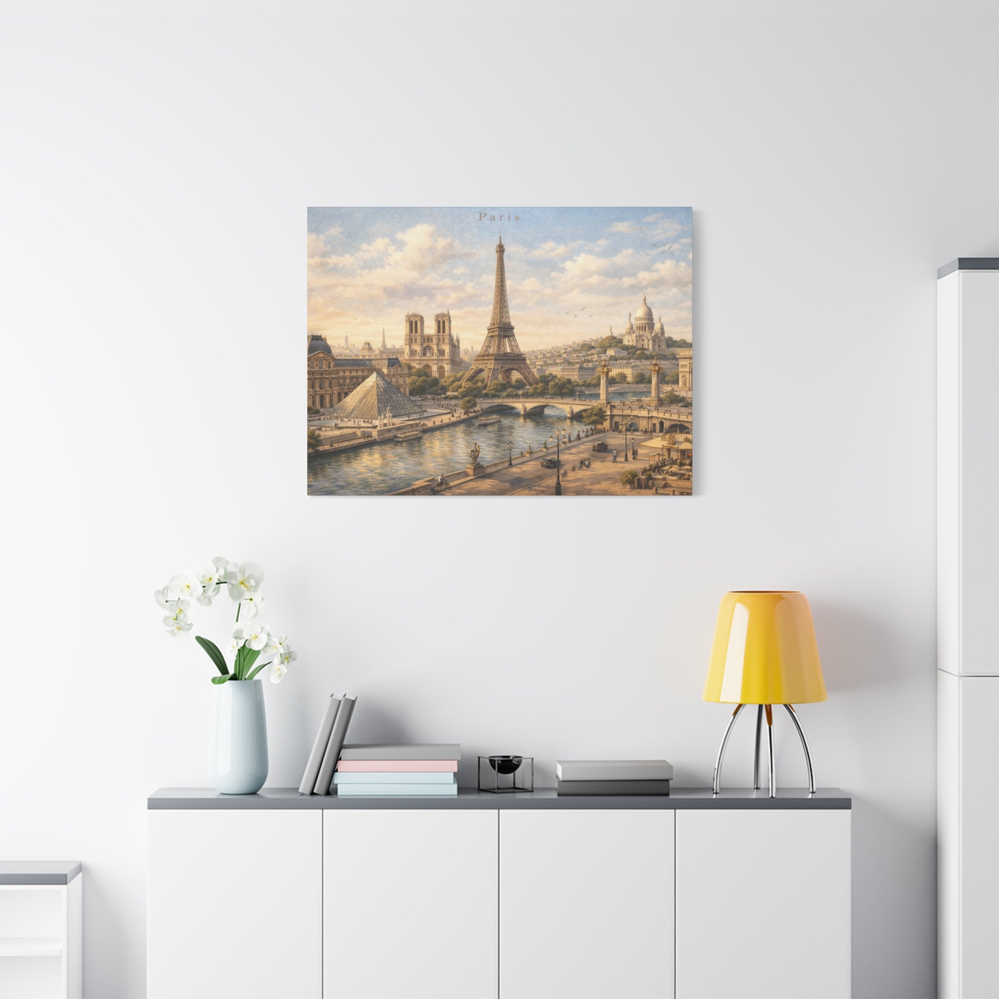 Paris Skyline Matte Canvas Wall Art