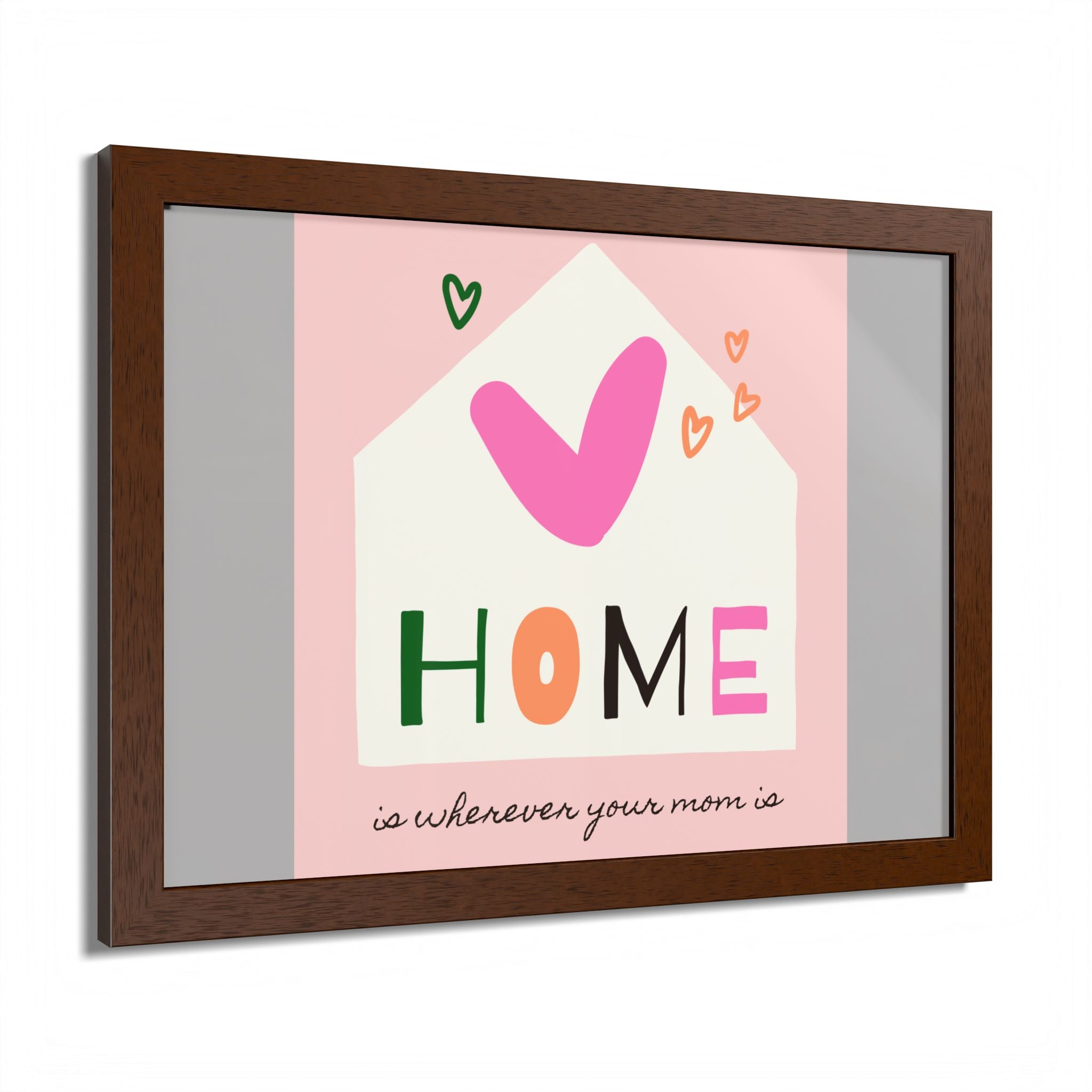 Home Is Wherever Your Mom Is - Framed Poster