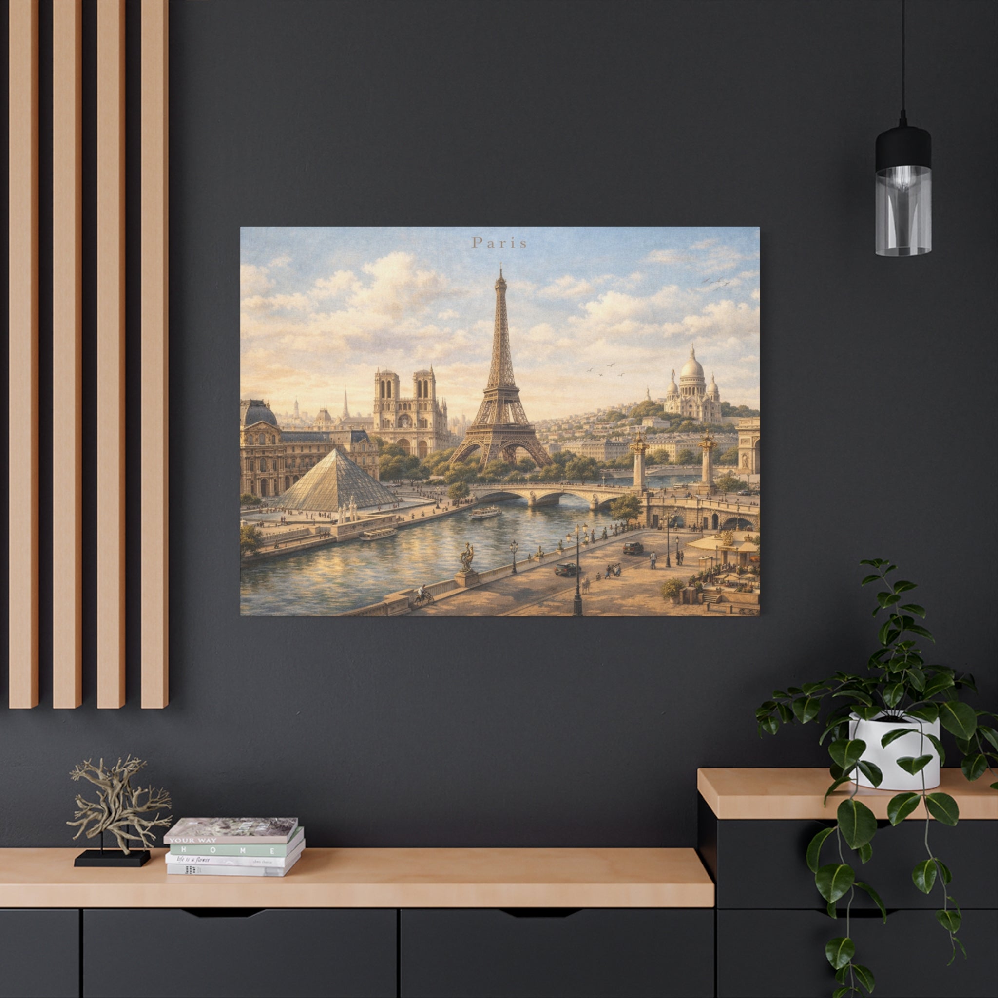 Paris Skyline Matte Canvas Wall Art