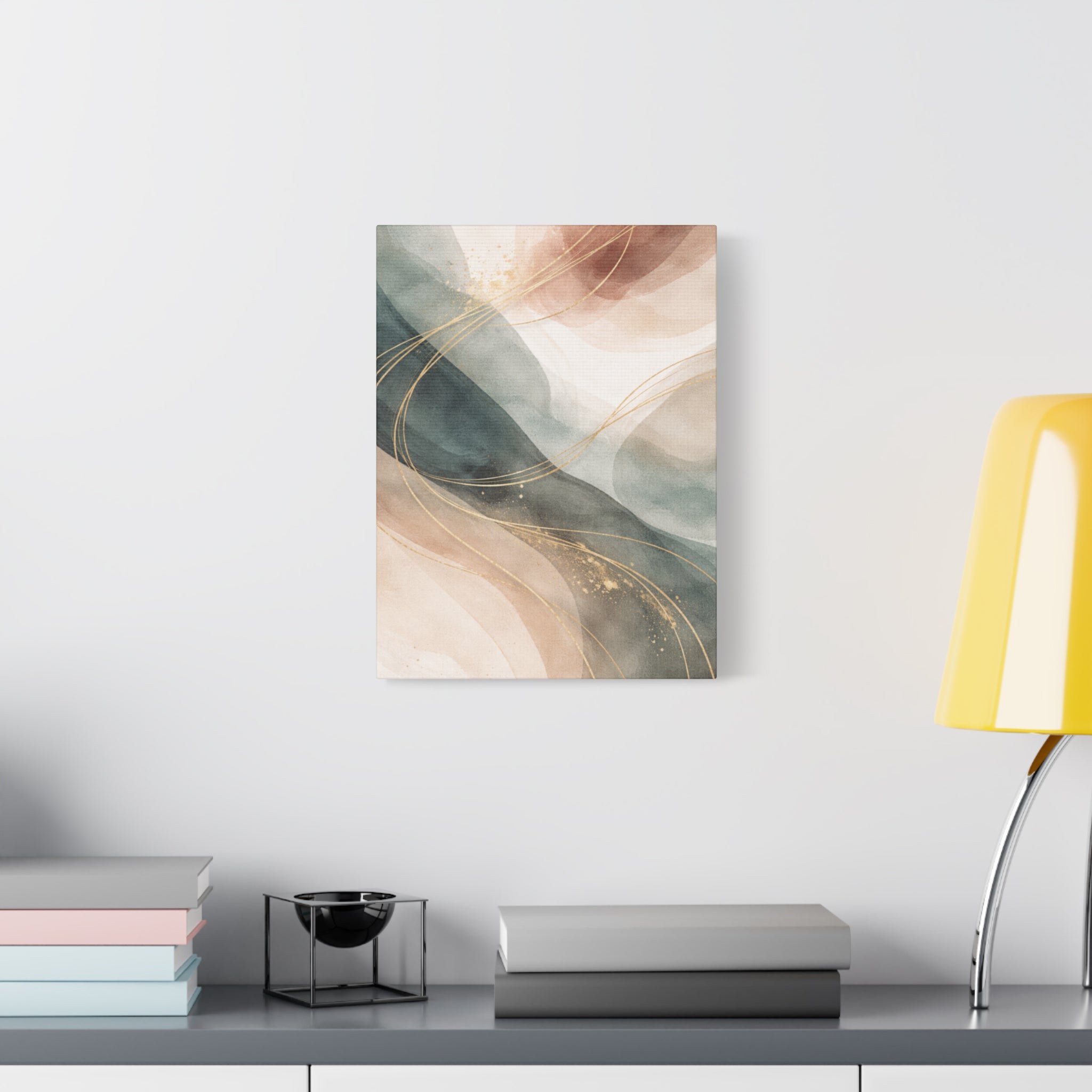 Abstract Coastal Waves Matte Canvas — Stretched Wall Art