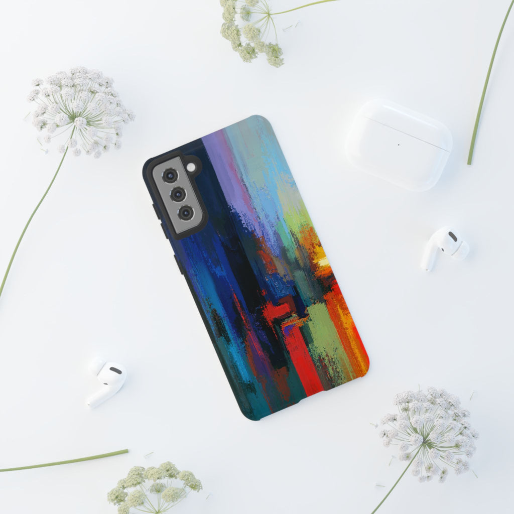 Abstract Colorblock Vibrant Protective iPhone Tough Case